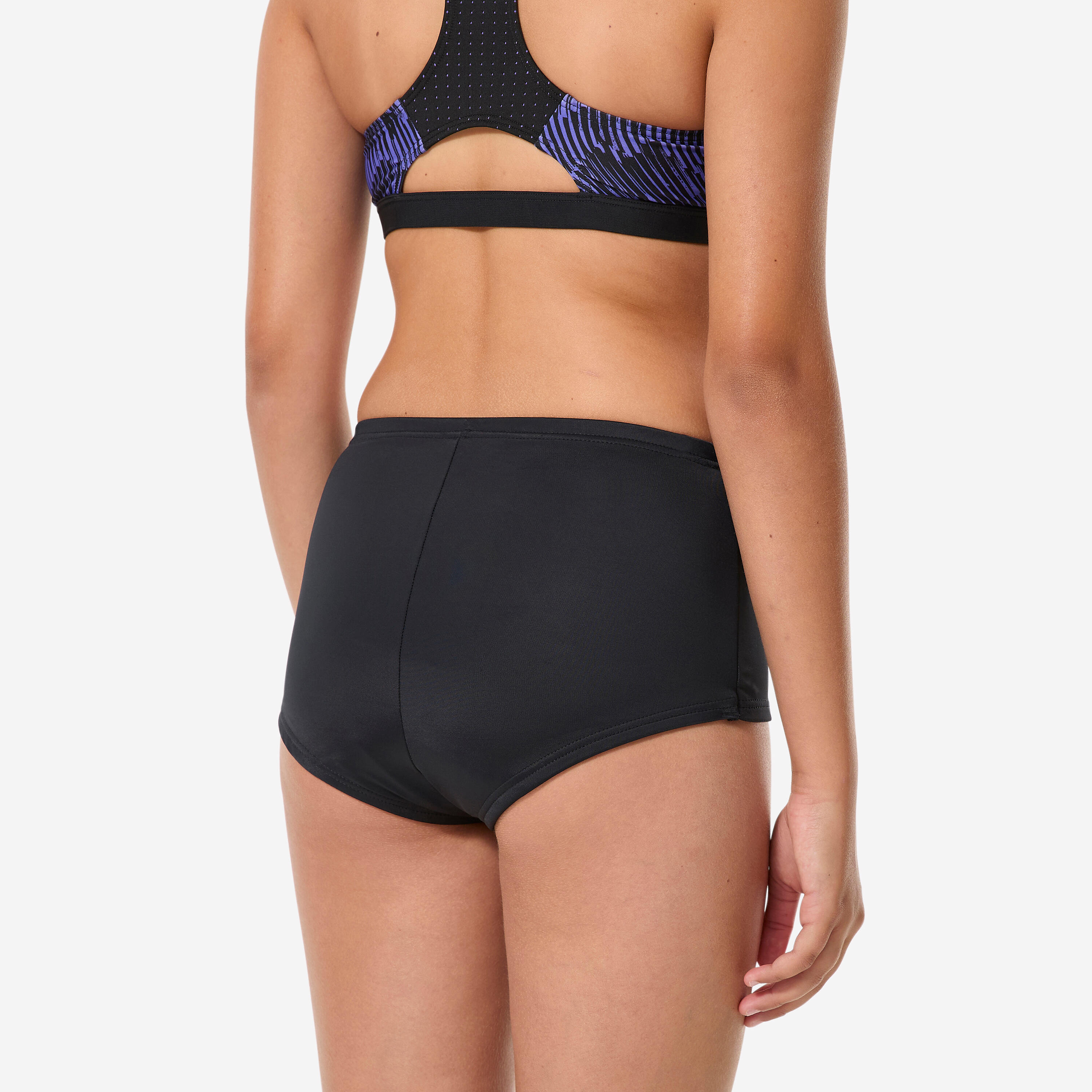 Maillot de bain menstruel étanche - Shorty ado - Flux moyen - SMOON Cyané noir 4/14