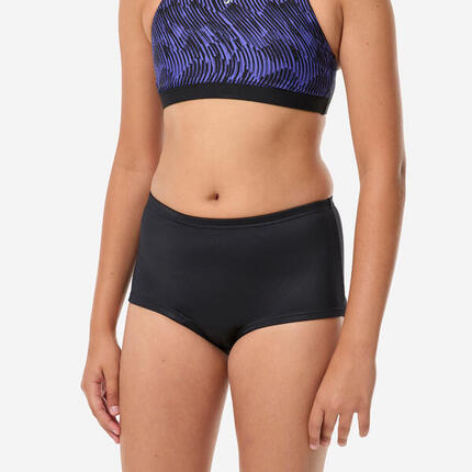 Maillot de bain menstruel étanche - Shorty ado - Flux moyen - SMOON Cyané noir