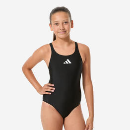 Maillot de bain 1 pièce natation fille, Adidas noir