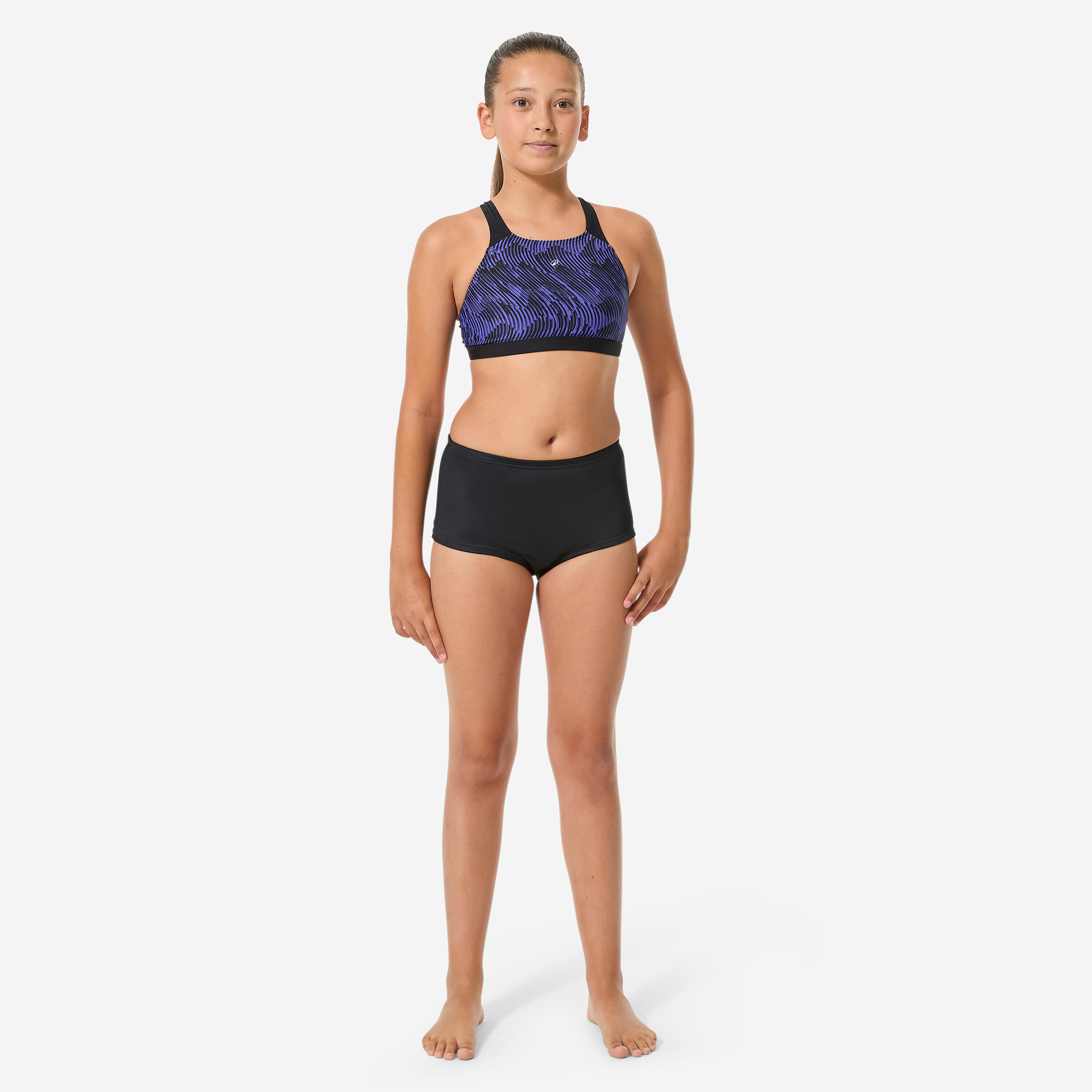 Maillot de bain menstruel étanche - Shorty ado - Flux moyen - SMOON Cyané noir 3/14