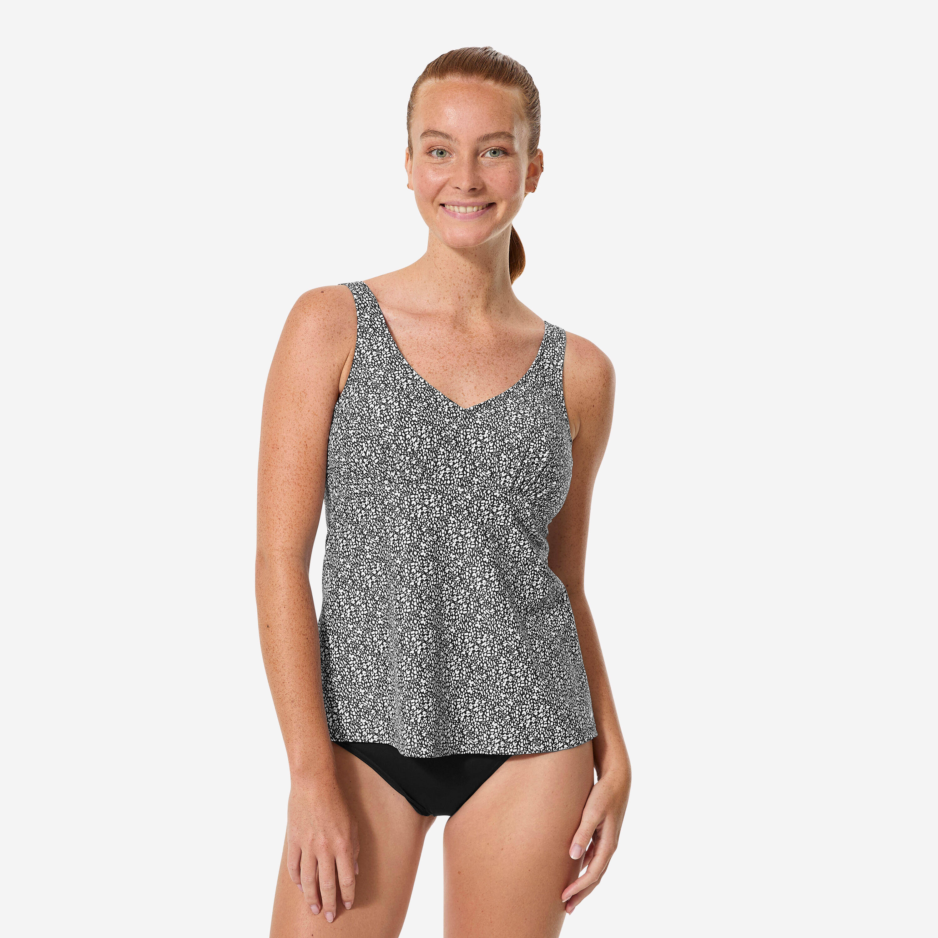 Women’s Aquafit Tankini Swimsuit Lily leo black -  1