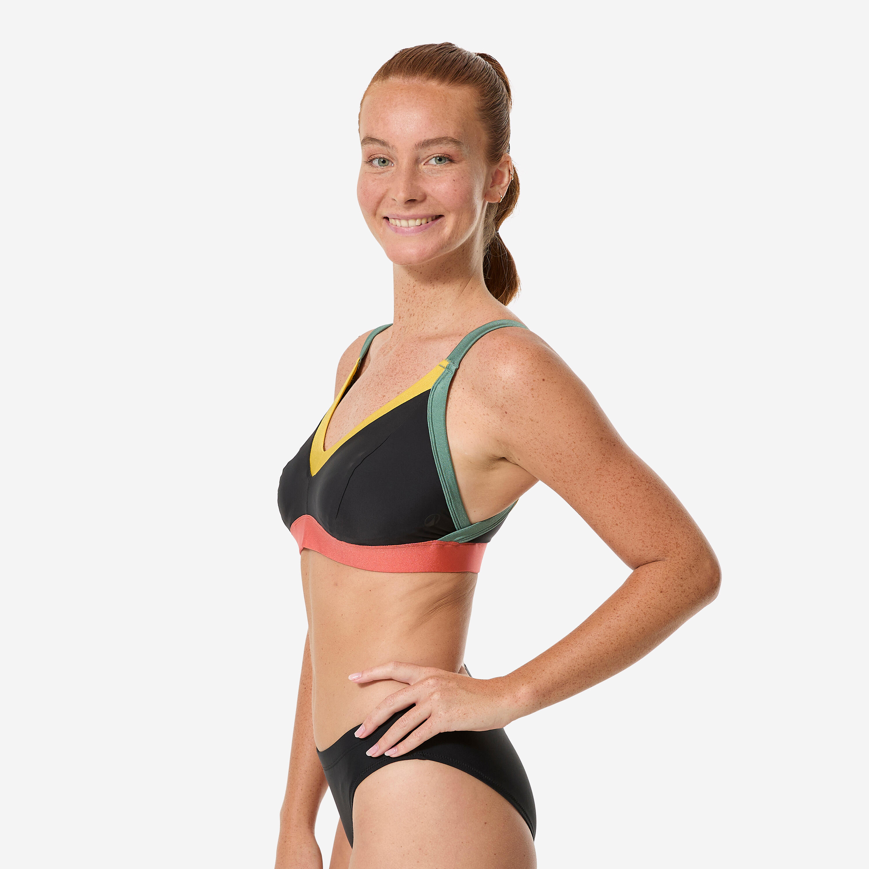 Top de Bikini de Natação de Hidroginástica Mulher, Venus terracota 5/10