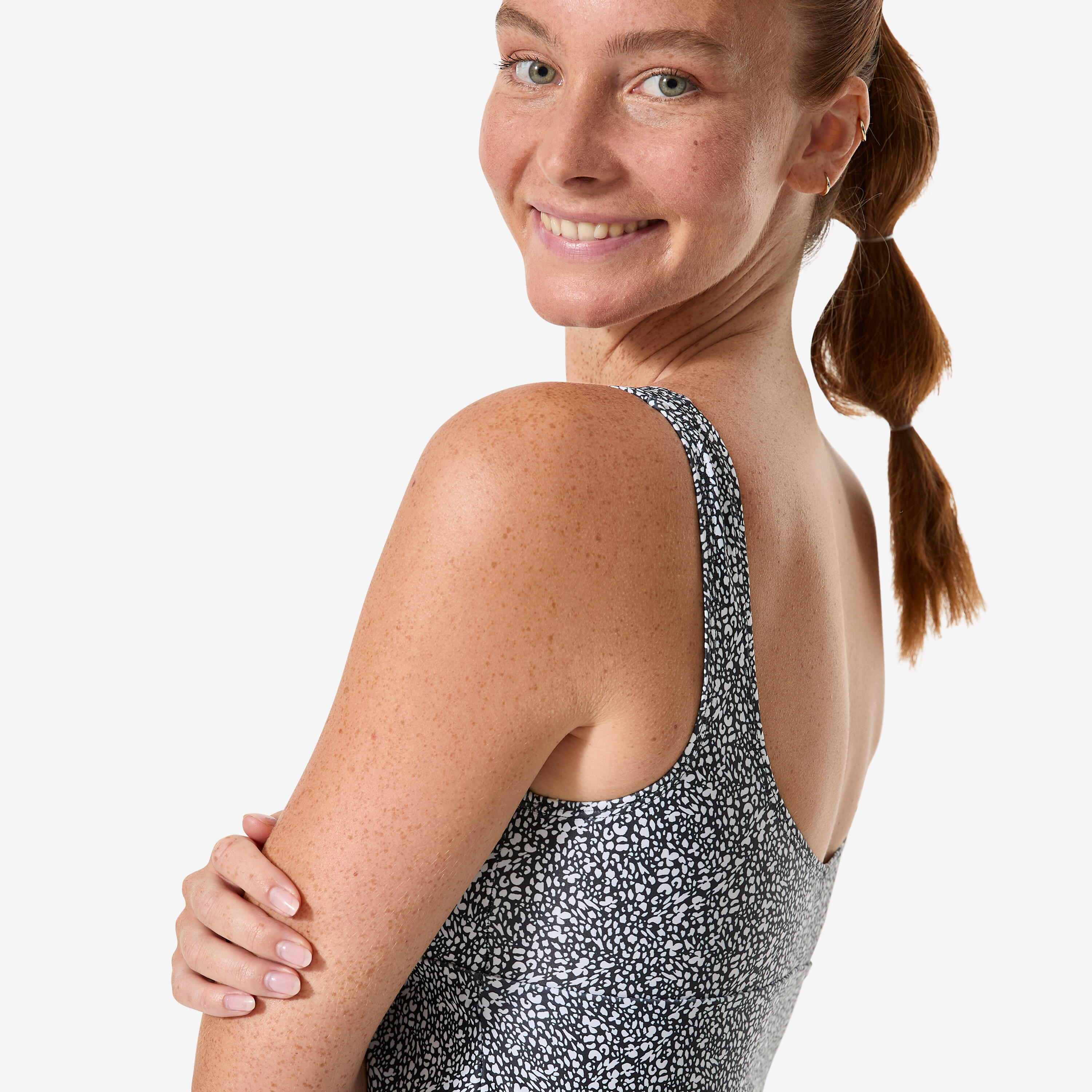 Fato de banho Tankini de Hidroginástica Mulher, Lily leo Preto 6/9