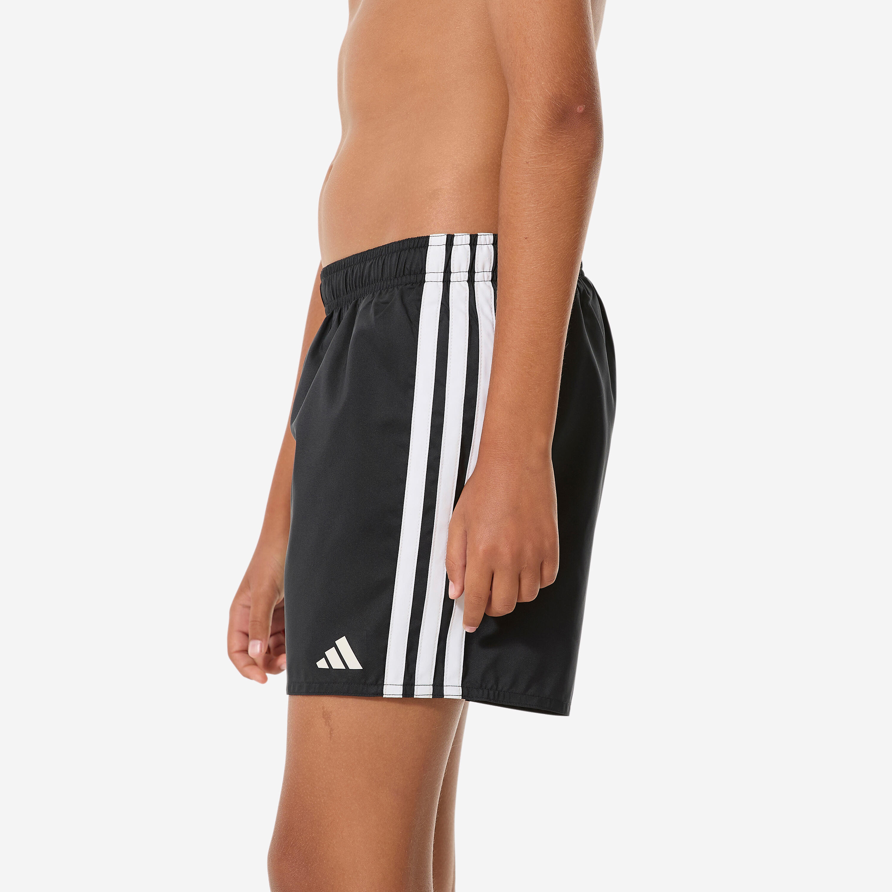 Badeshorts Jungen, Swimshort 3 Streifen, Adidas, Schwarz und Weiss 5/11