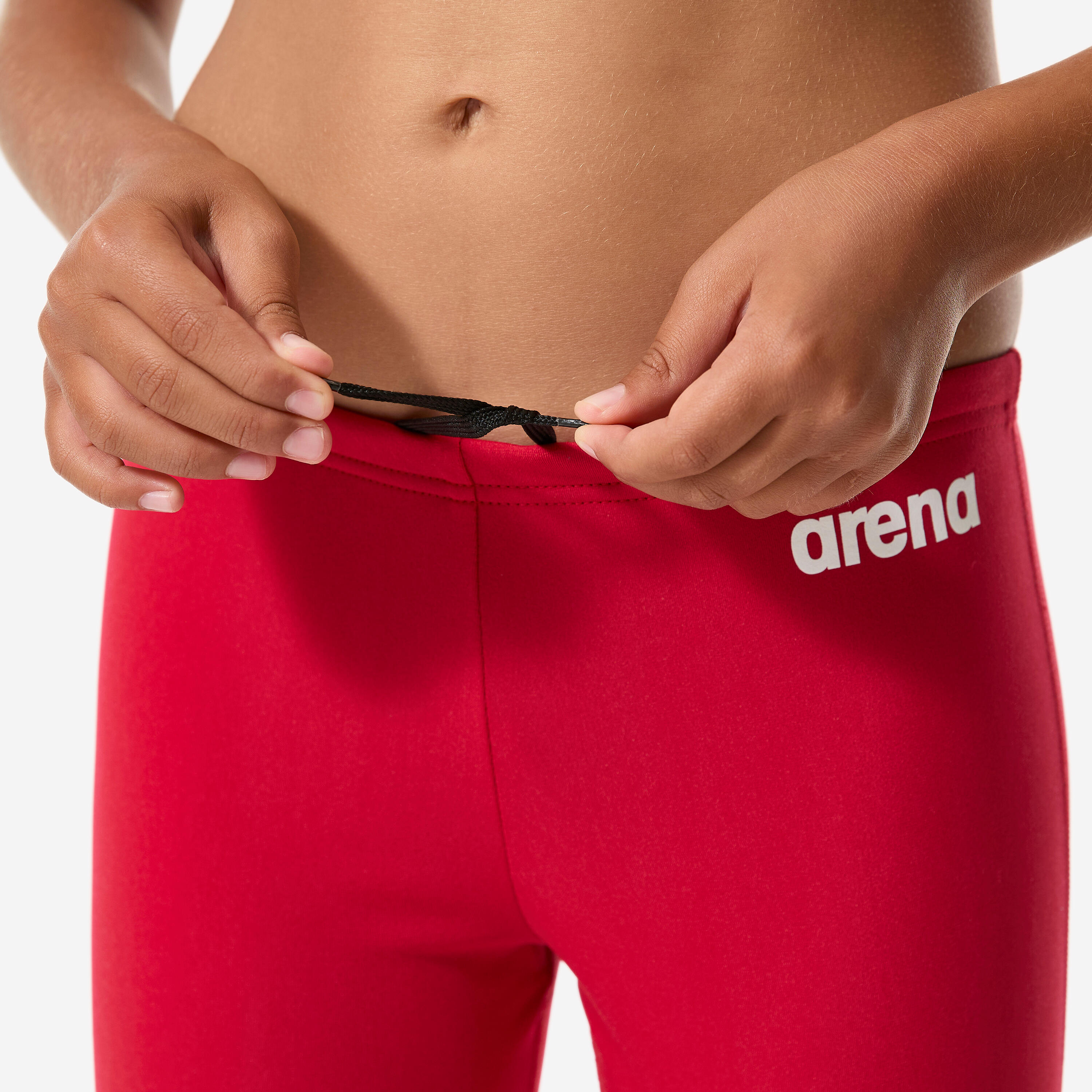 Jammer de natation garçon, Arena Solid rouge 6/10