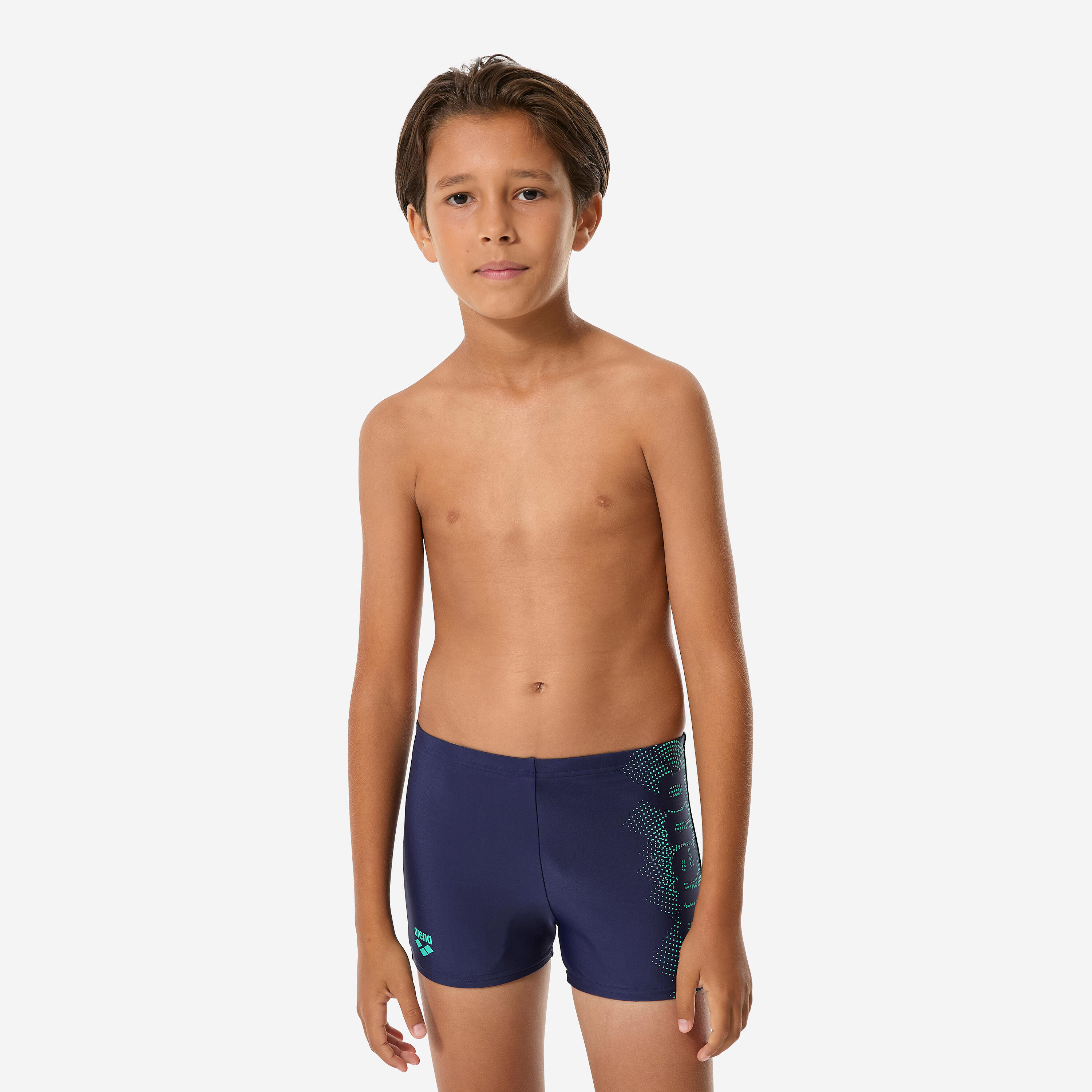 Boxer de bain natation garçon, Arena Graphic bleu marine 2/10