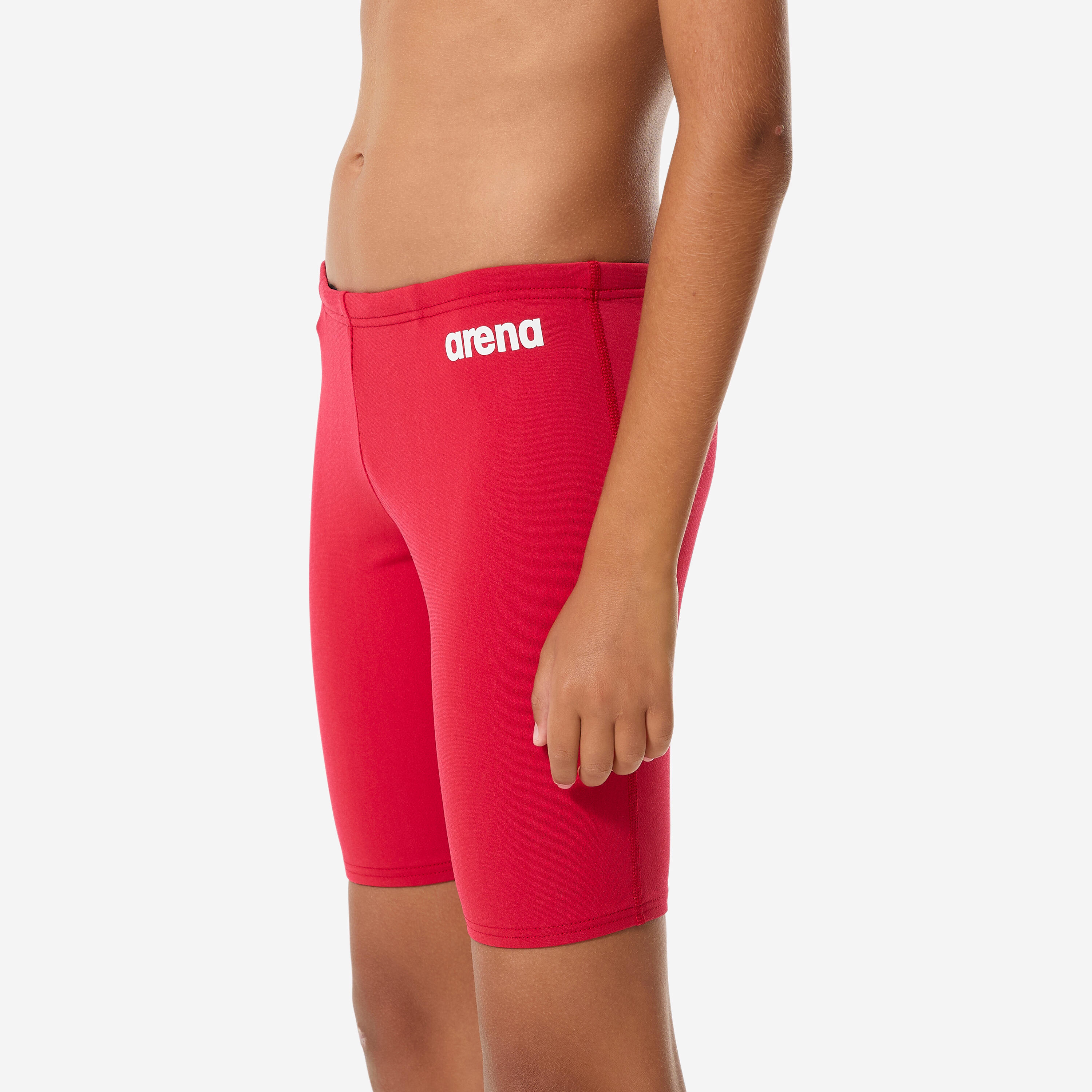 Jammer de natation garçon, Arena Solid rouge 5/10