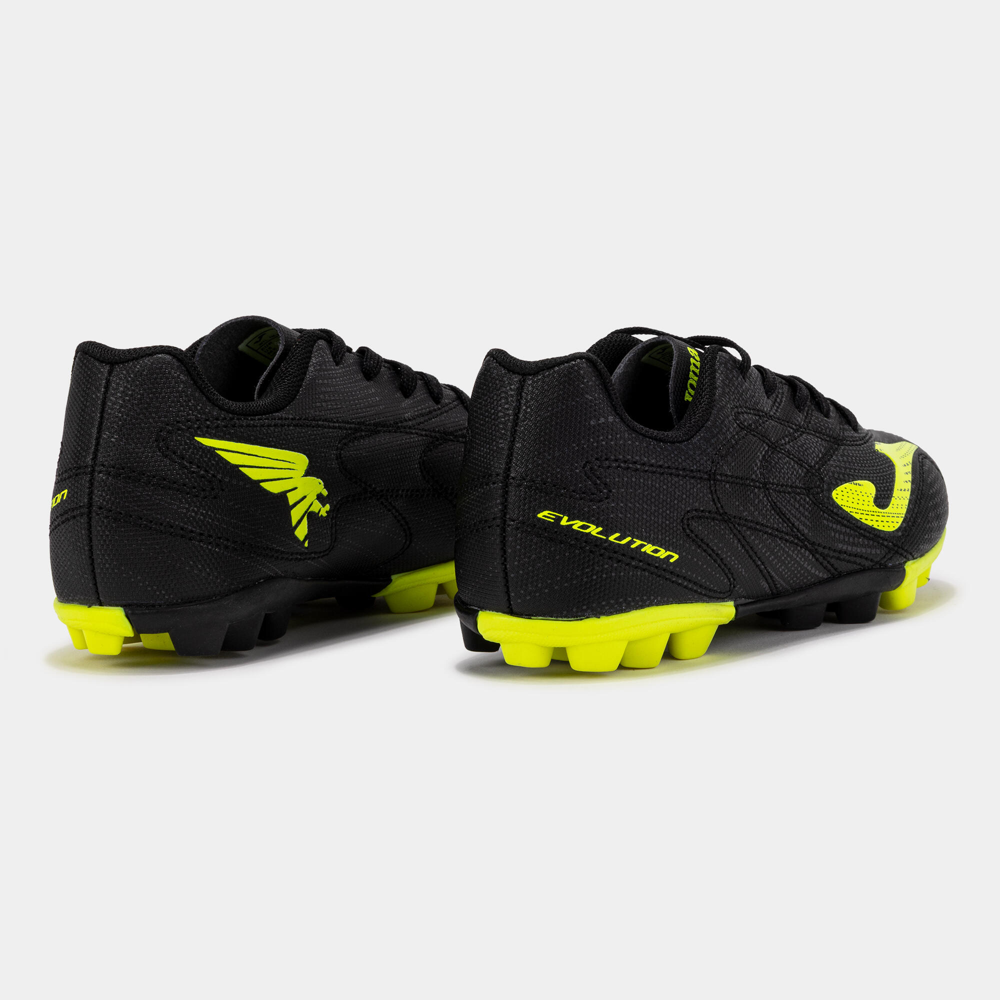 Scarpe calcio bambino EVOLUTION nere gialle 4/5