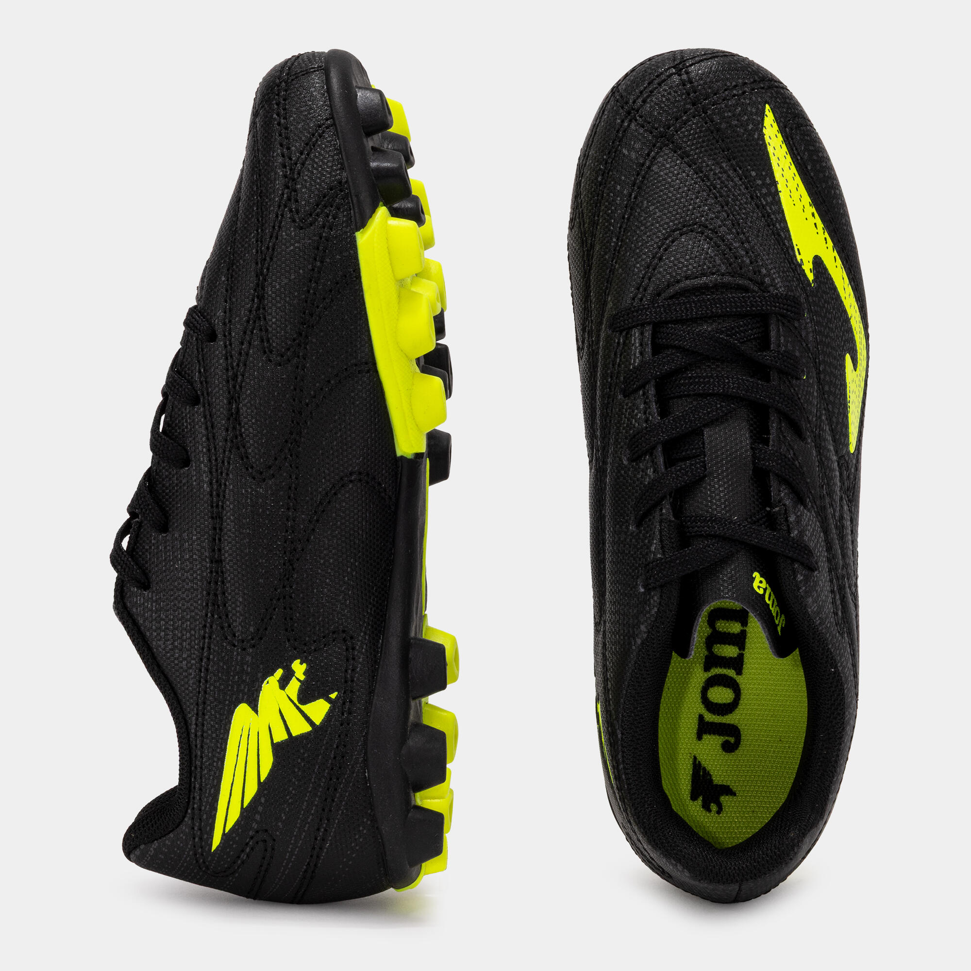 Scarpe calcio bambino EVOLUTION nere gialle 5/5