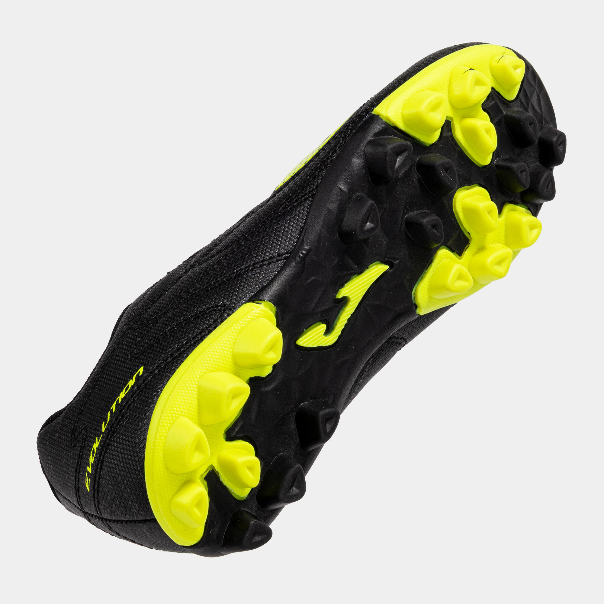 Scarpe calcio bambino EVOLUTION nere gialle 3/5
