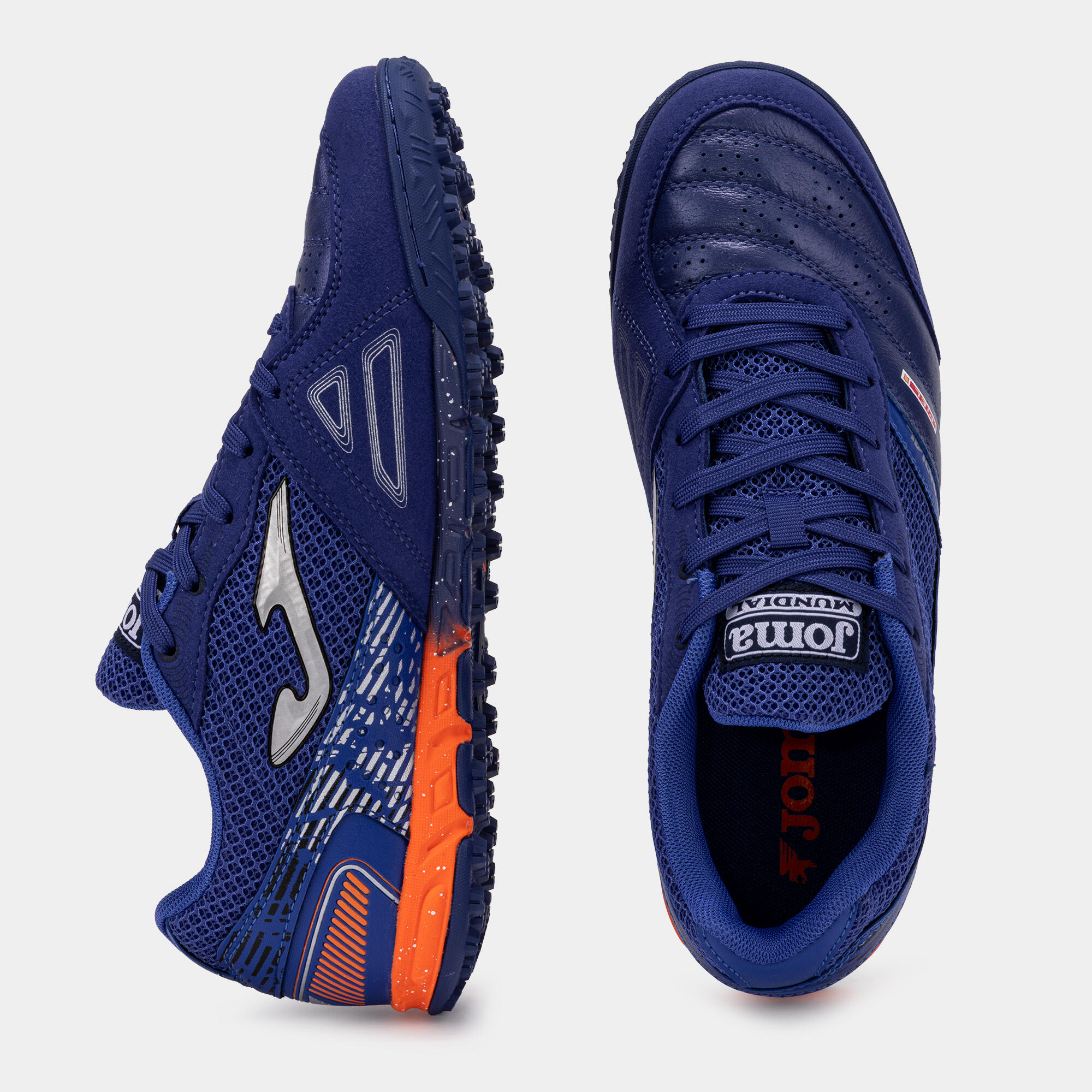 Scarpe calcetto adulto MUNDIAL FW25 blu arancione 5/5