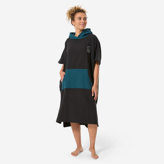 Poncho surf Adulte - 500 noir