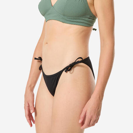 Плавки-бікіні жіночі Sandy для серфінгу з бічними зав'язками чорні