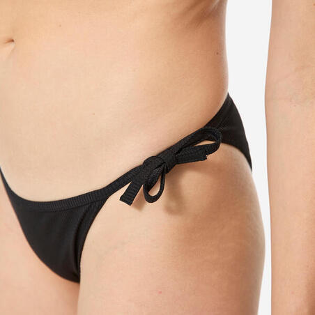 Плавки-бікіні жіночі Sandy для серфінгу з бічними зав'язками чорні