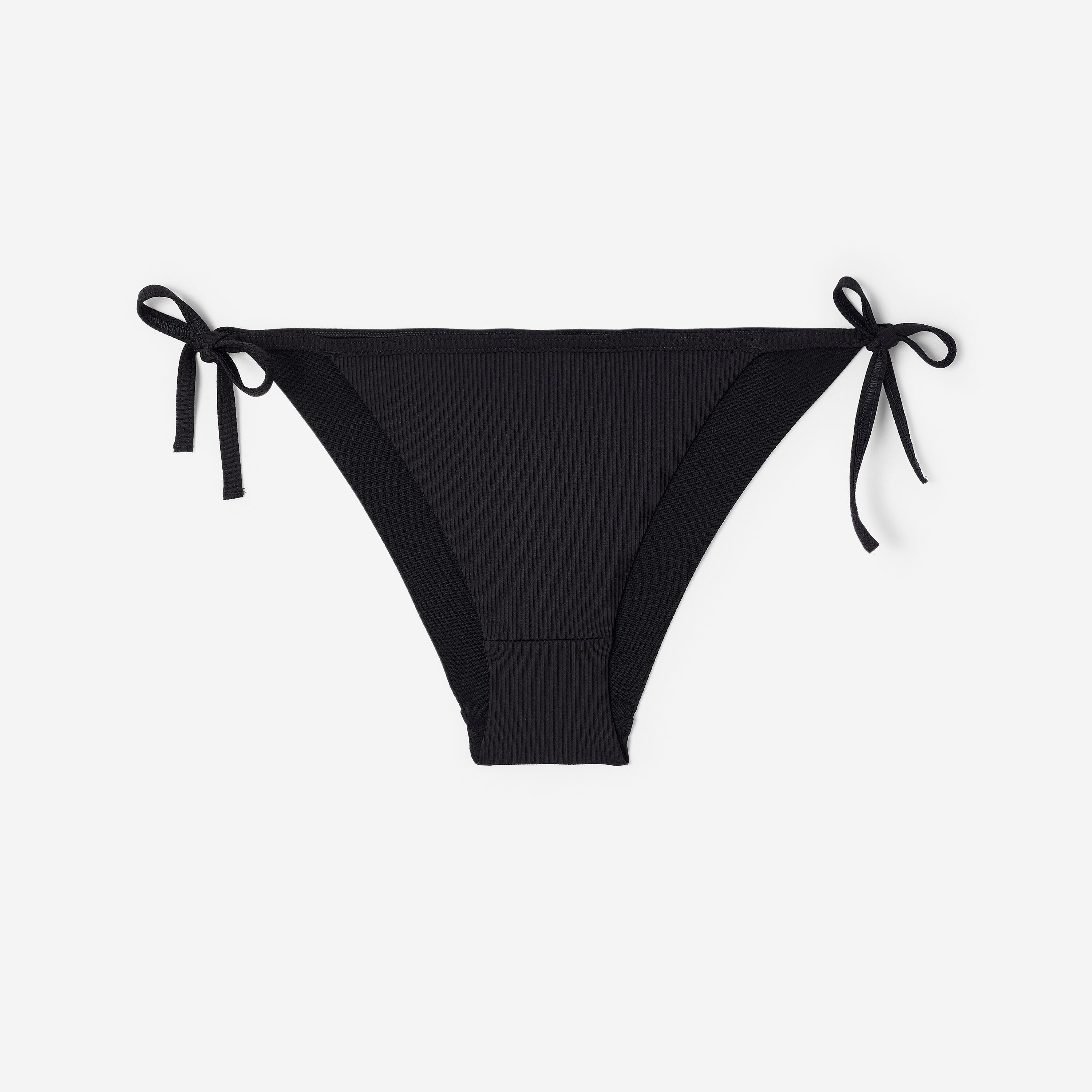 Bas de maillot de bain surf culotte nouée texturée femme, Sandy simy noir 6/7