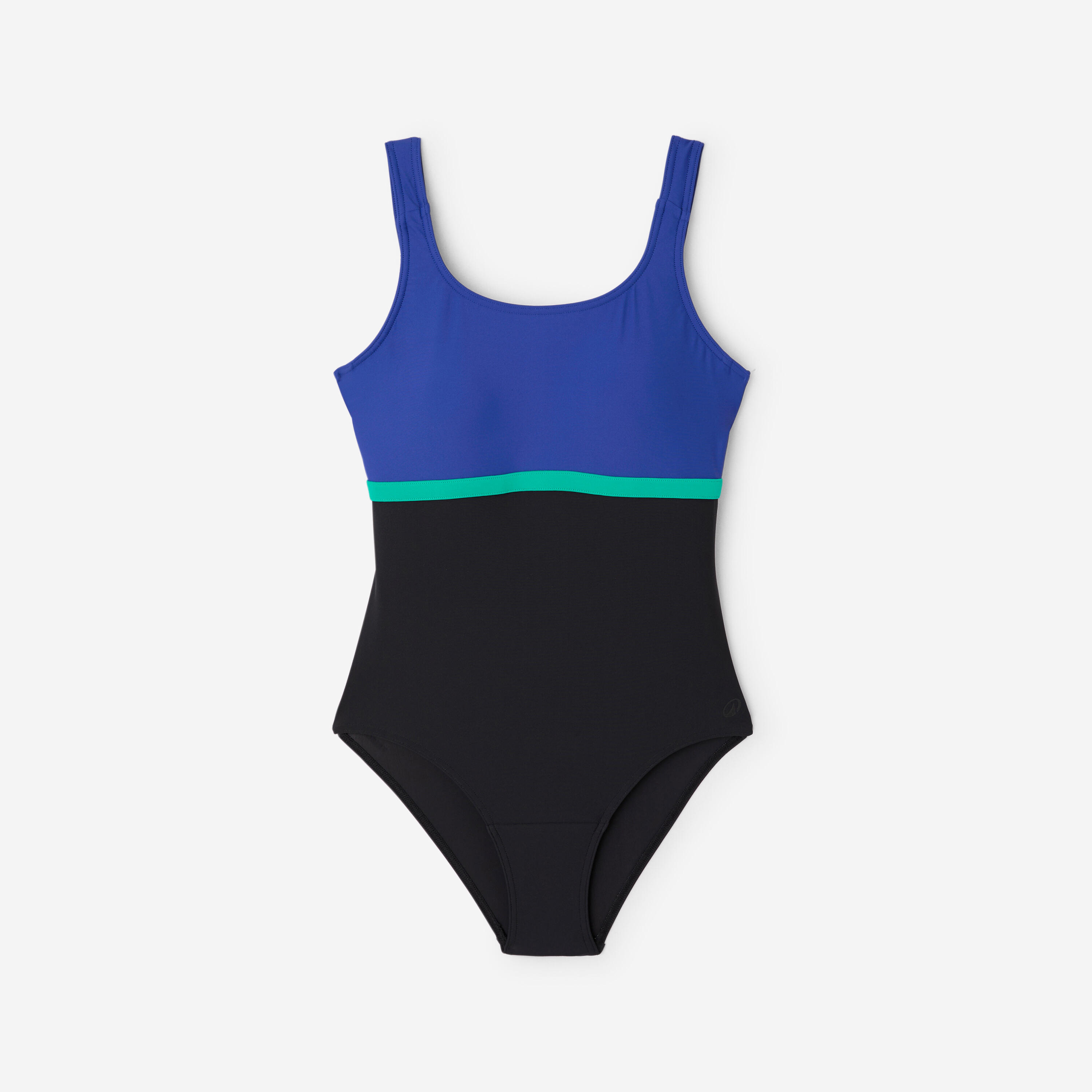 Maillot de bain 1 pièce natation femme, Heva li noir bleu 9/14