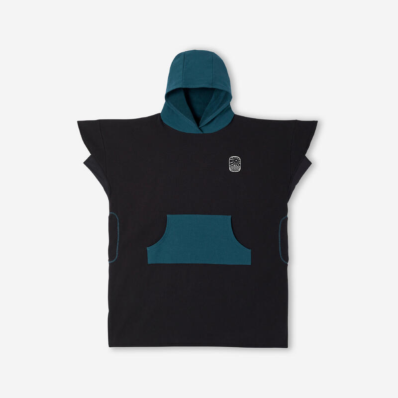 Poncho de baie 500 Negru Adulți 