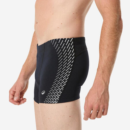 Плавки-боксери чоловічі Fiti для плавання чорні/білі