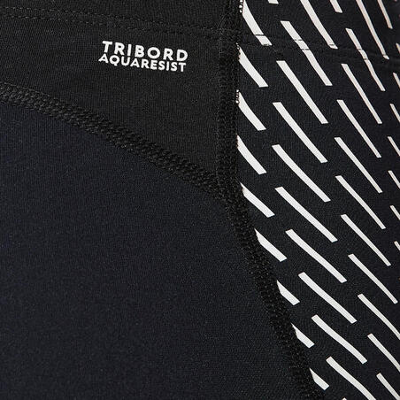 Плавки-боксери чоловічі Fiti для плавання чорні/білі