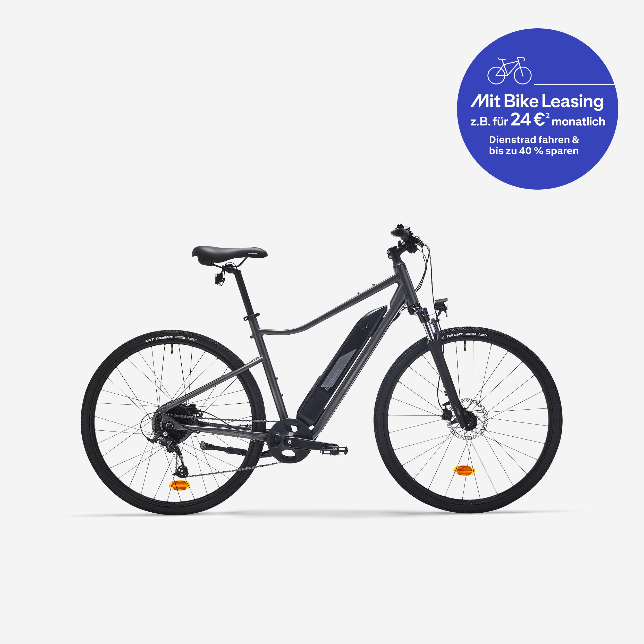 E-Bike Cross 28 Zoll 520 E hoher Einstieg grau 2/24