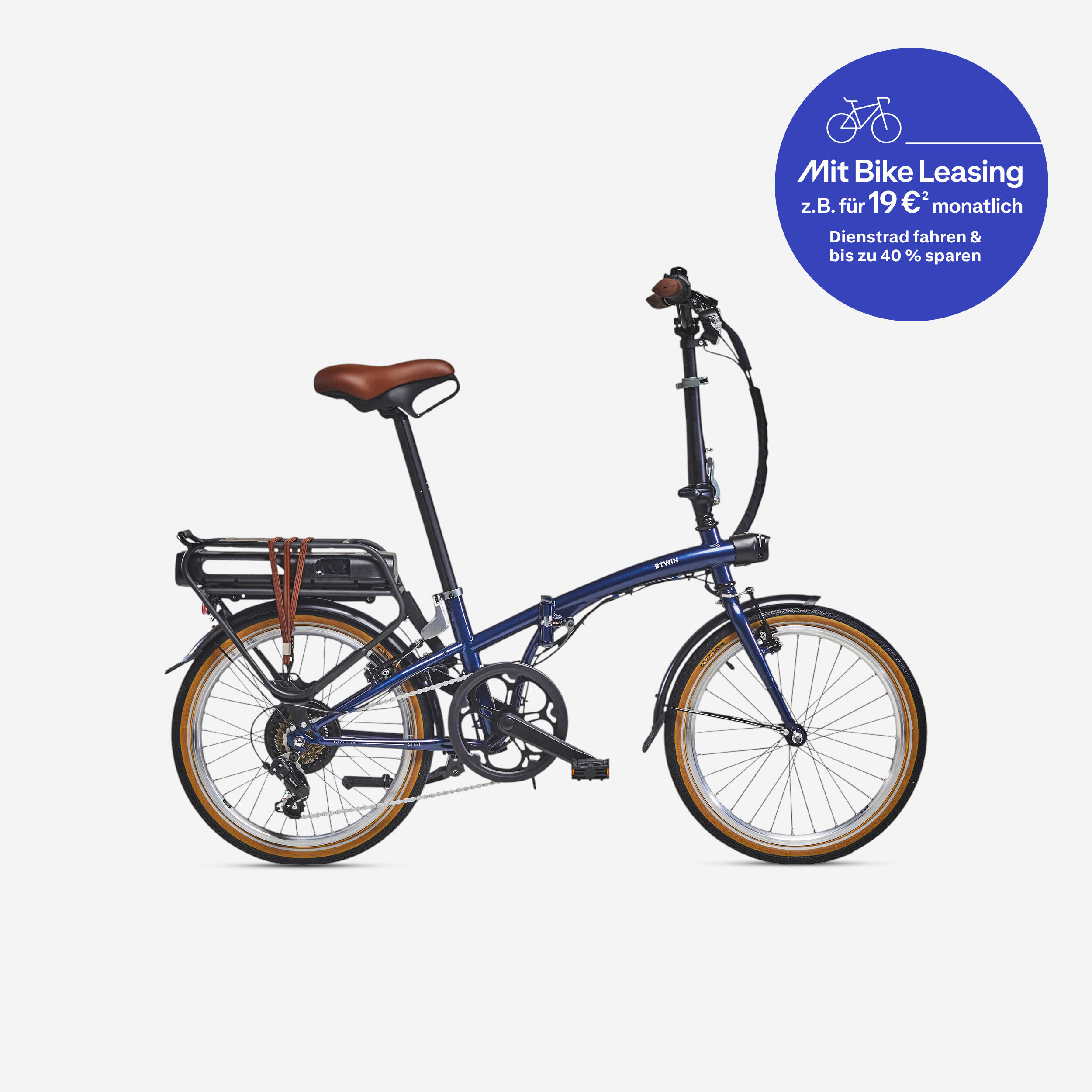 E-Bike Faltrad Klapprad 20 Zoll E-Fold 500 blau 2/25