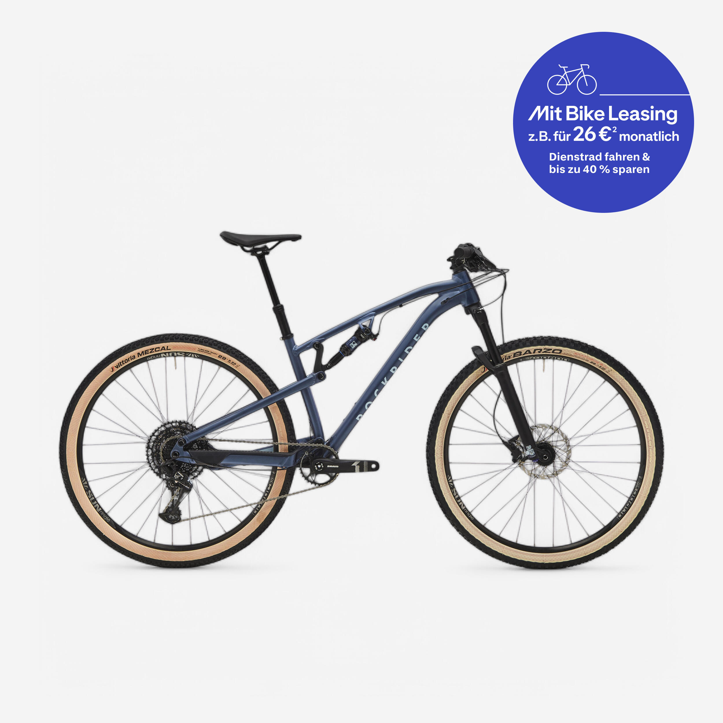 Mountainbike Cross Country XC Race 700S Aluminiumrahmen blau  2/22