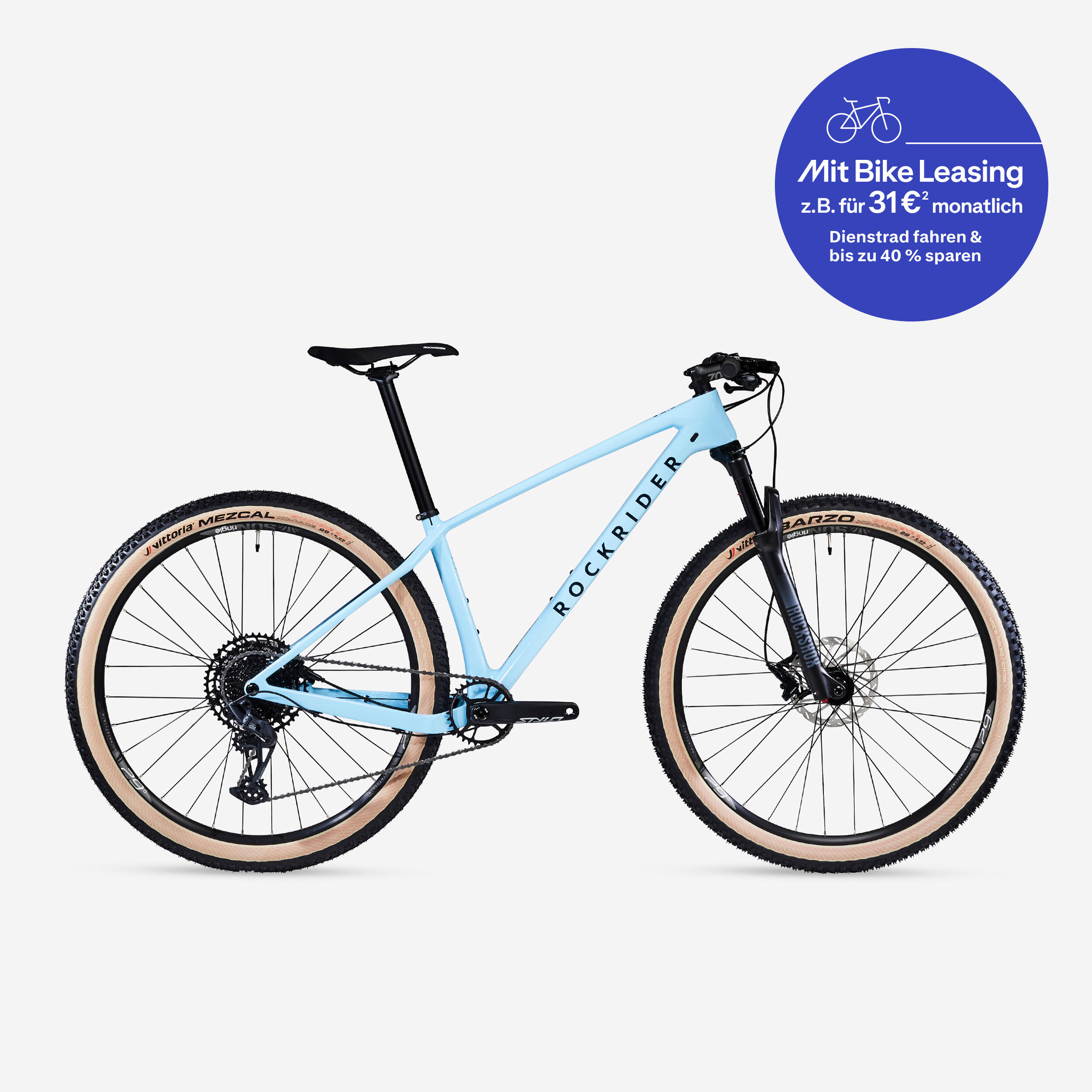 Mountainbike Cross Country Carbonrahmen Recon Race 740 blau  2/16