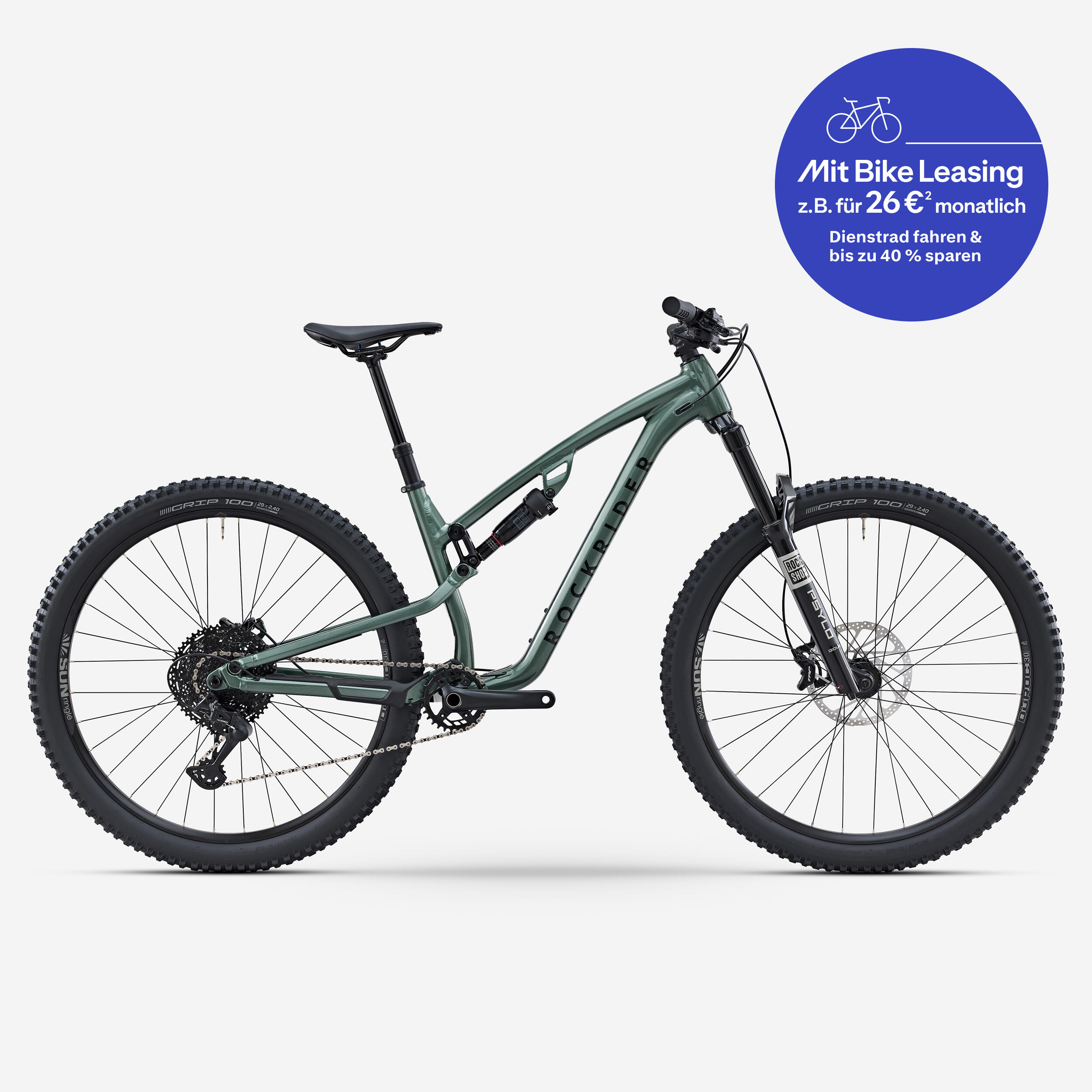 Mountainbike vollgefedert All Mountain Feel 700 S grün  2/16