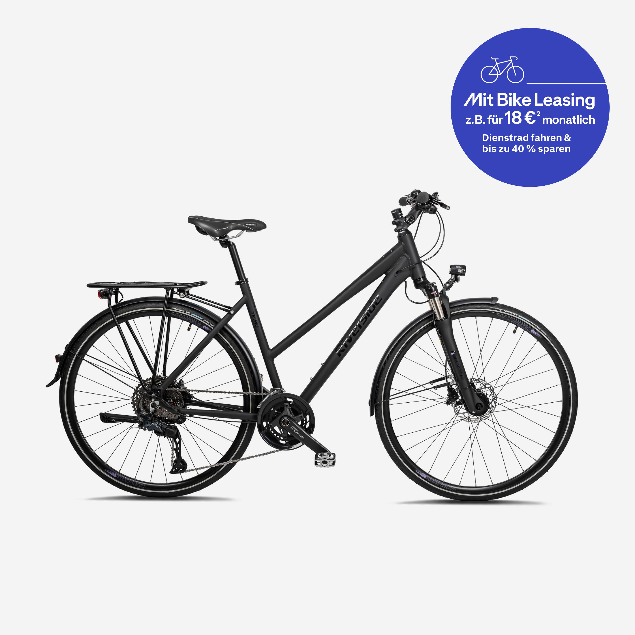 Trekkingrad 28 Zoll Riverside 740 TR Damen Schwarz 2/15