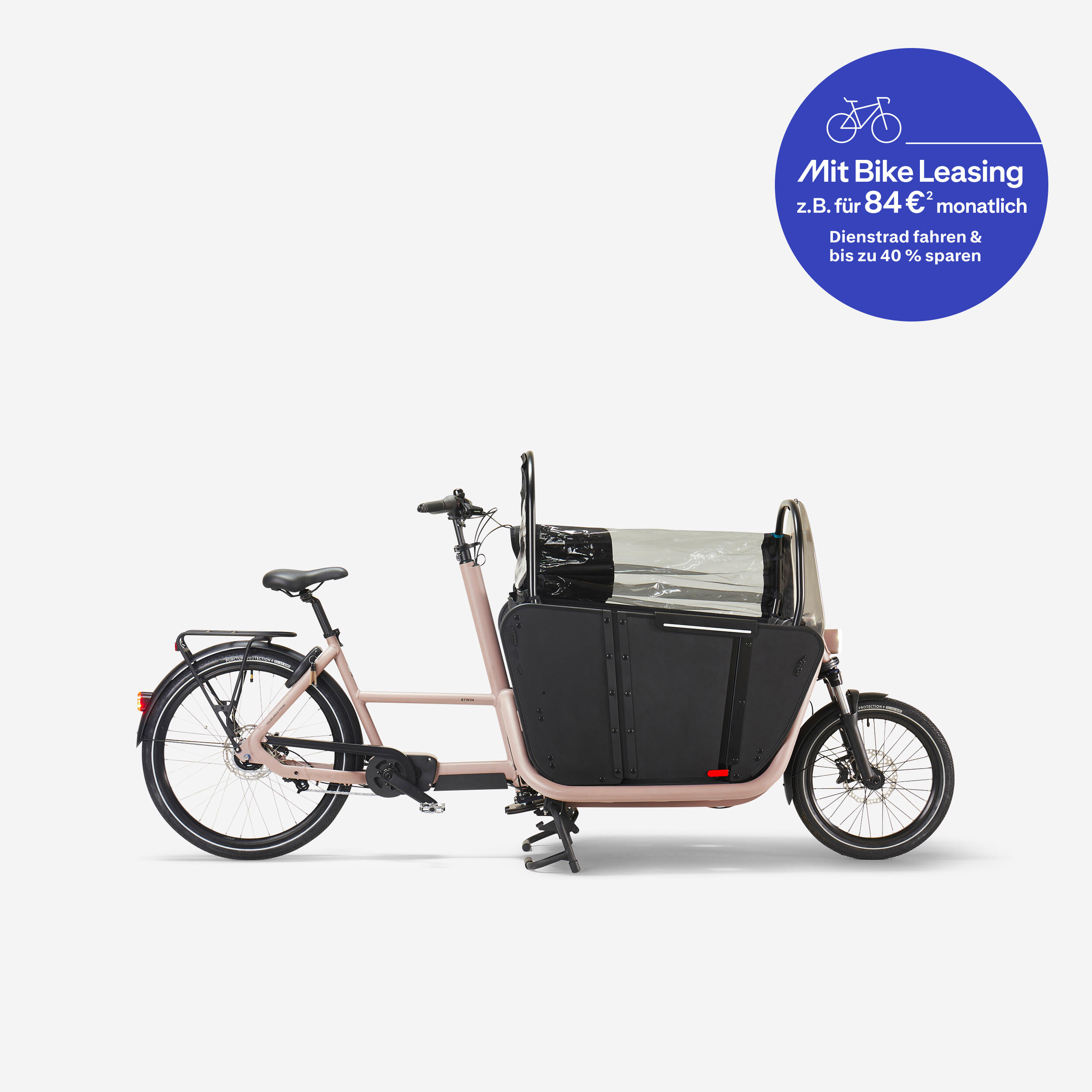 E-Lastenfahrrad Cargobike Long John F900E Family taupe 2/35