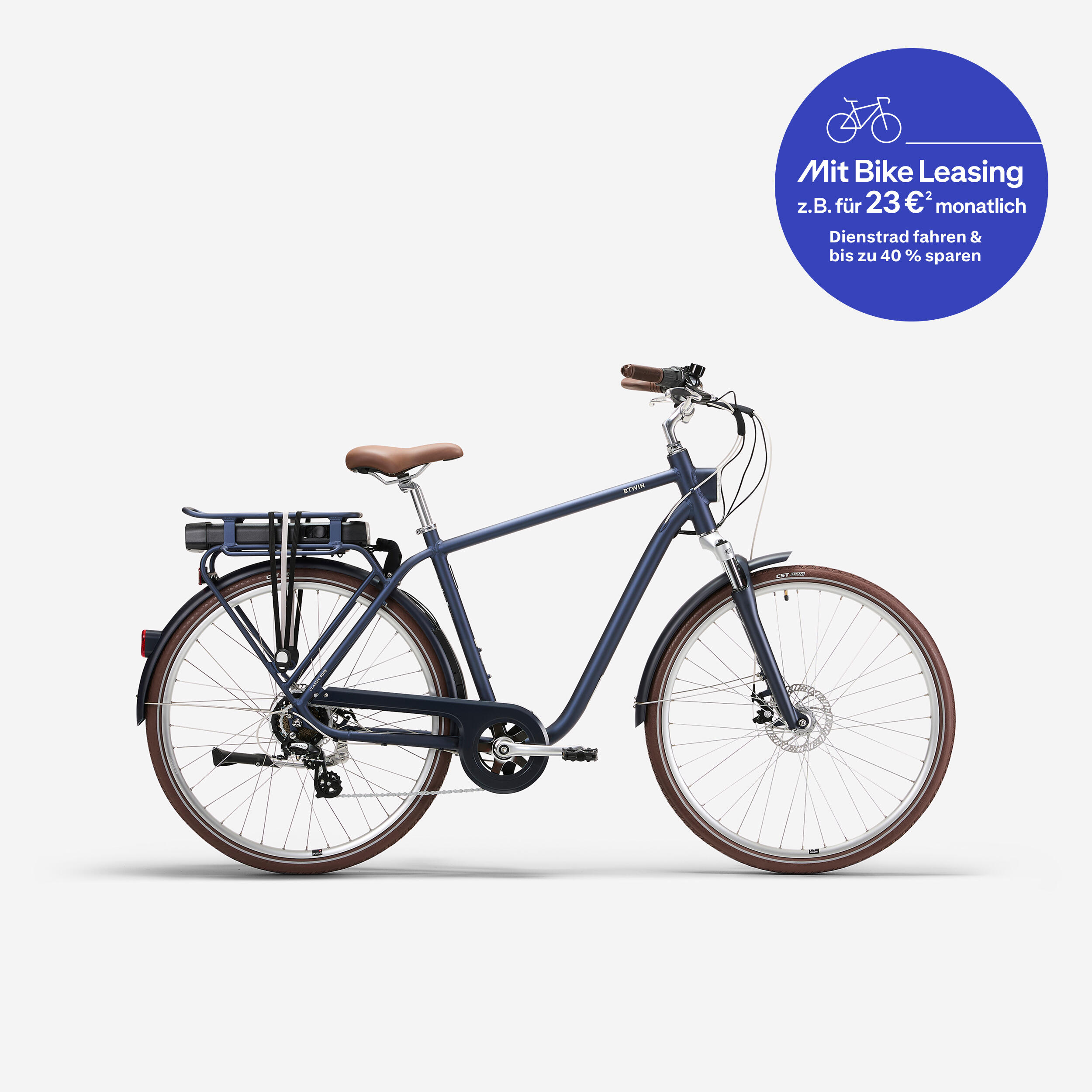 E-Bike City Bike 28 Zoll Elops 900E HF dunkelblau  2/7