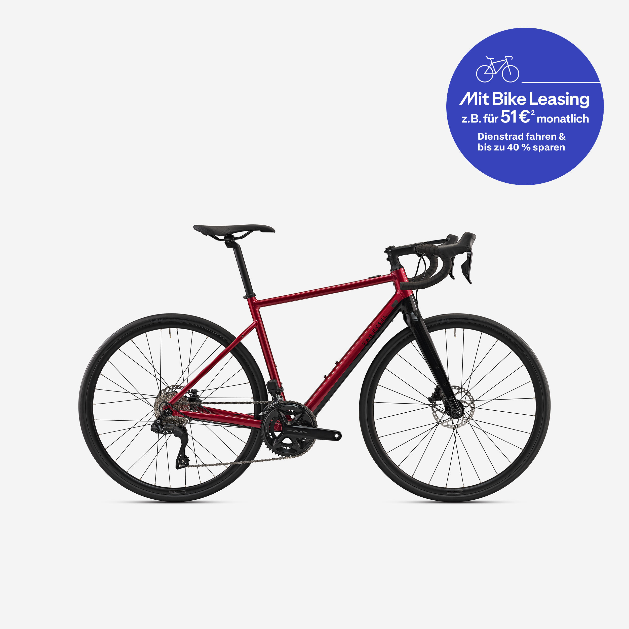 E-Rennrad E-EDR AF Shimano 105 Di2 2x12 Mahle X35 rot