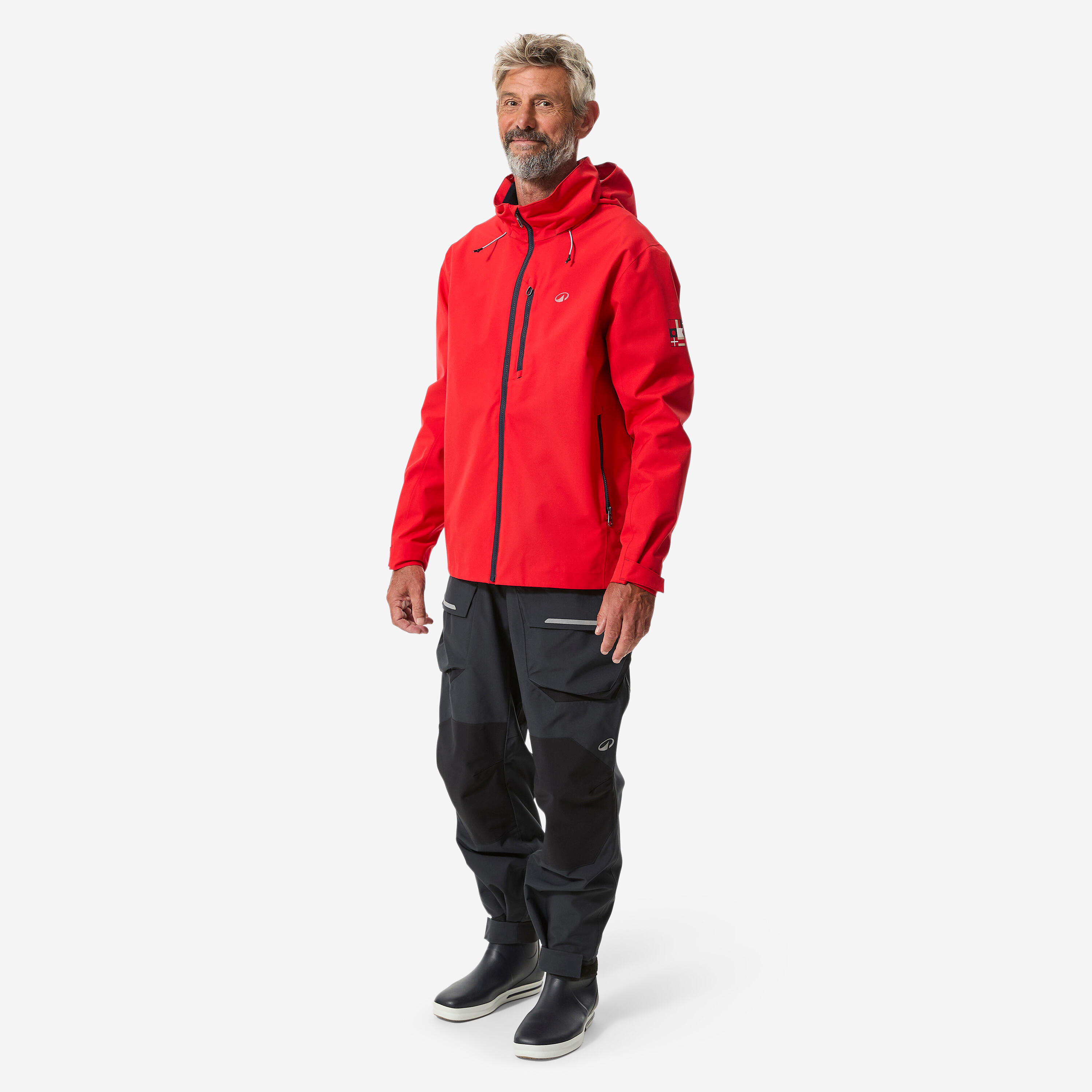Segeljacke wasserdicht winddicht für Herren Sailing 500 rot 2/11