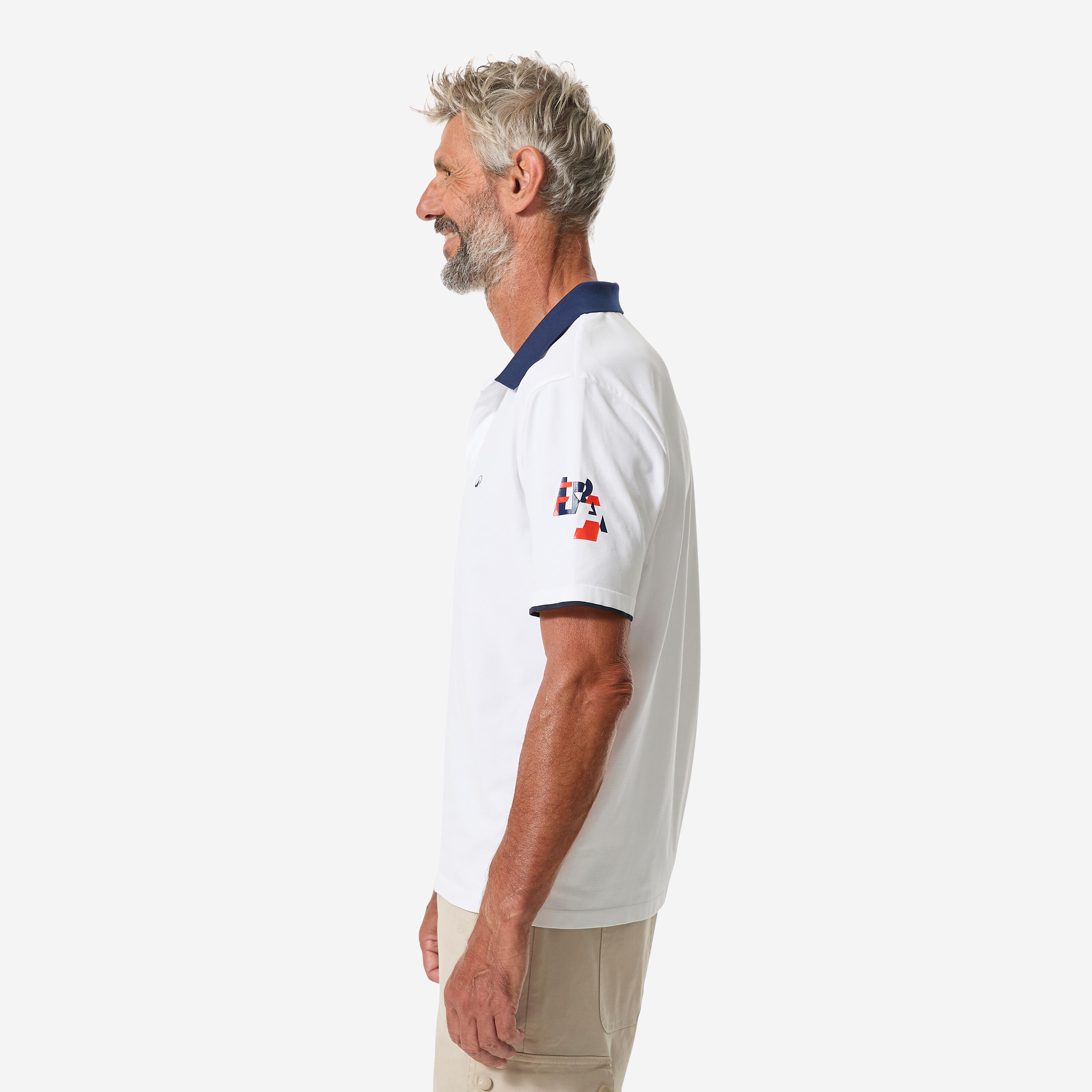 Polo voile respirant sans couture avec séchage rapide homme,  500 blanc France 2/5