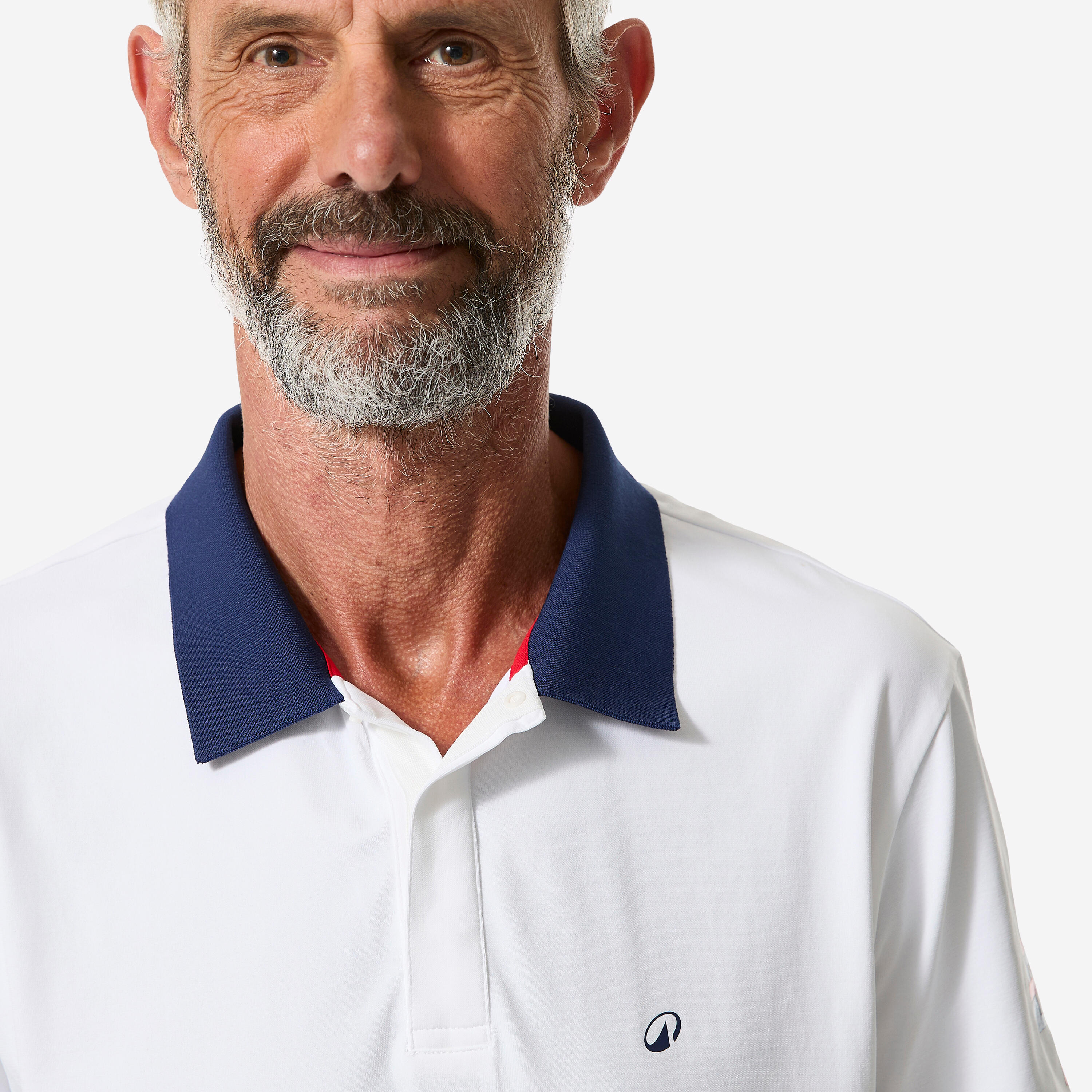 Polo voile respirant sans couture avec séchage rapide homme,  500 blanc France 4/5