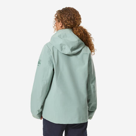 Куртка жіноча 500 для вітрильного спорту водонепроникна світлий хакі