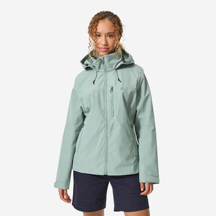 Veste de voile imperméable coupe-vent femme, Sailing 500 kaki clair