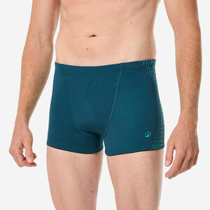Bañador Hombre Bóxer Natación Fiti Turquesa-Blanco