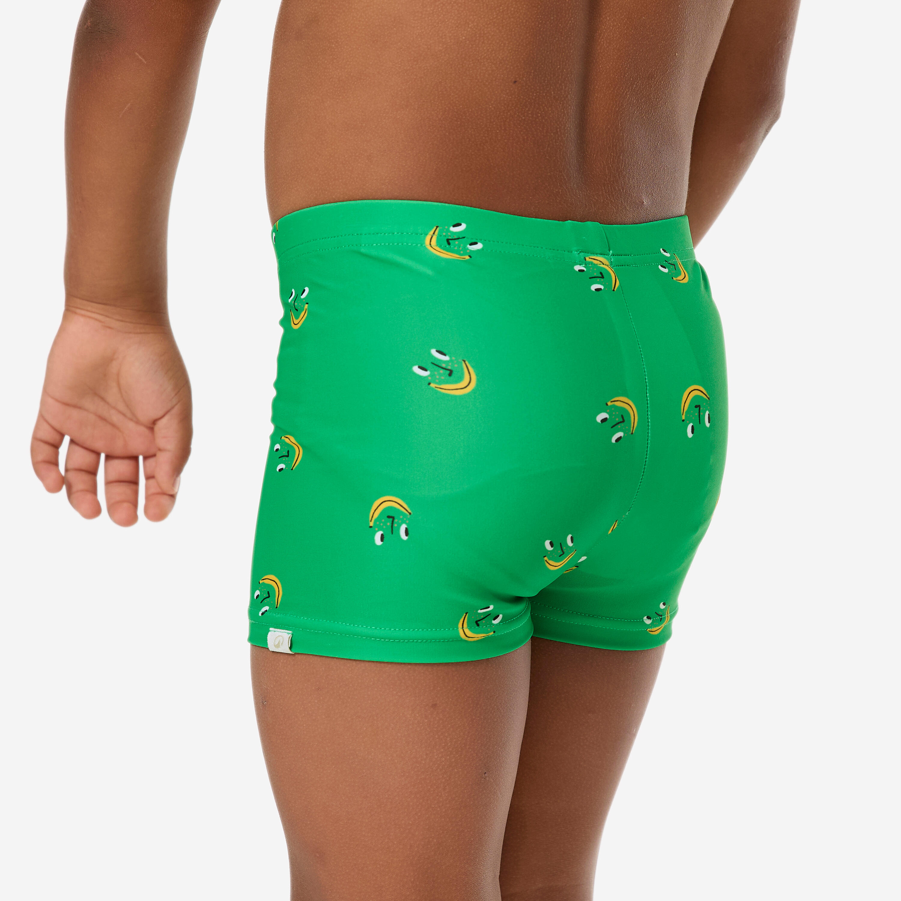 Calções de banho de natação Boxer bebé rapaz, Titou Smile verde 5/10
