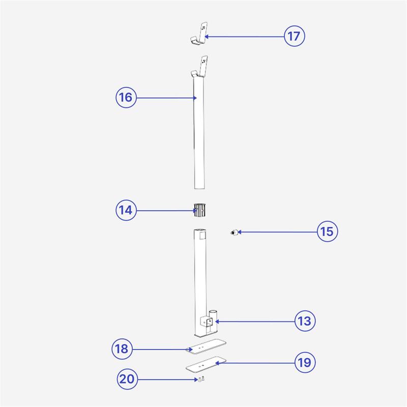 Pin blocare pull & turn - piesă de schimb bancă bench press multifuncțională