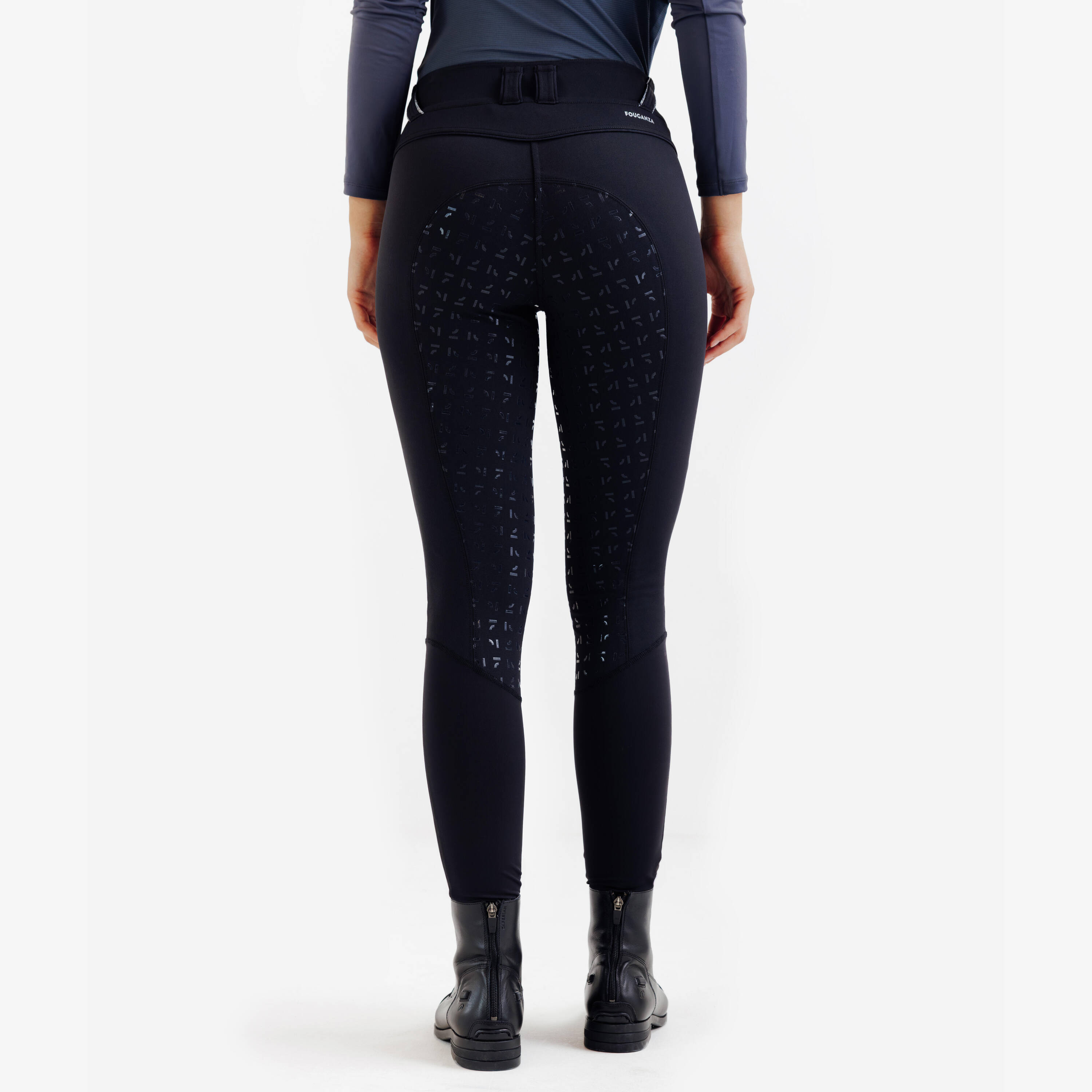 Women's Horse Riding Full Grip Jodhpurs 900 - Black -  5