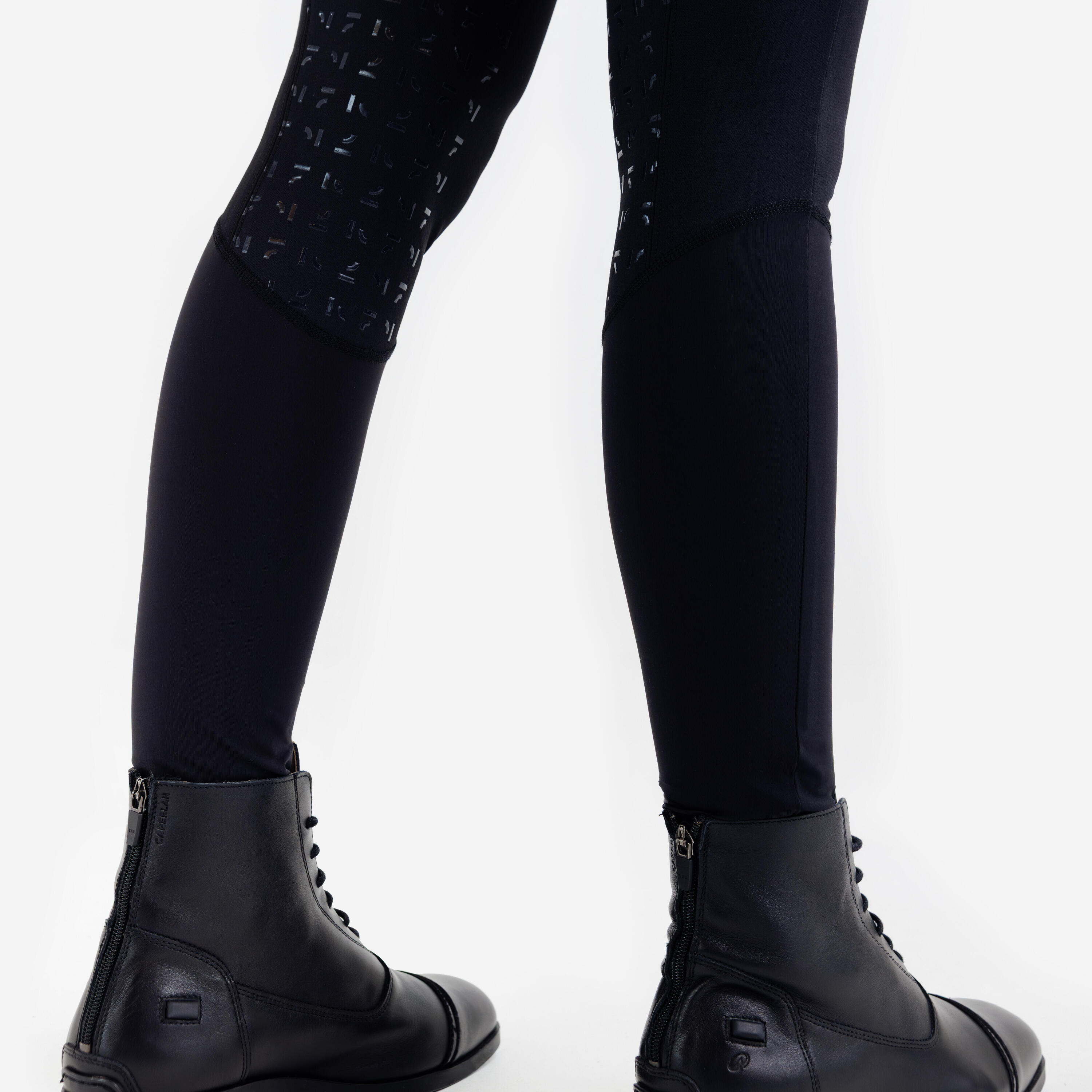 Pantalón Equitación 900 Fullgrip Mujer Negro 7/7