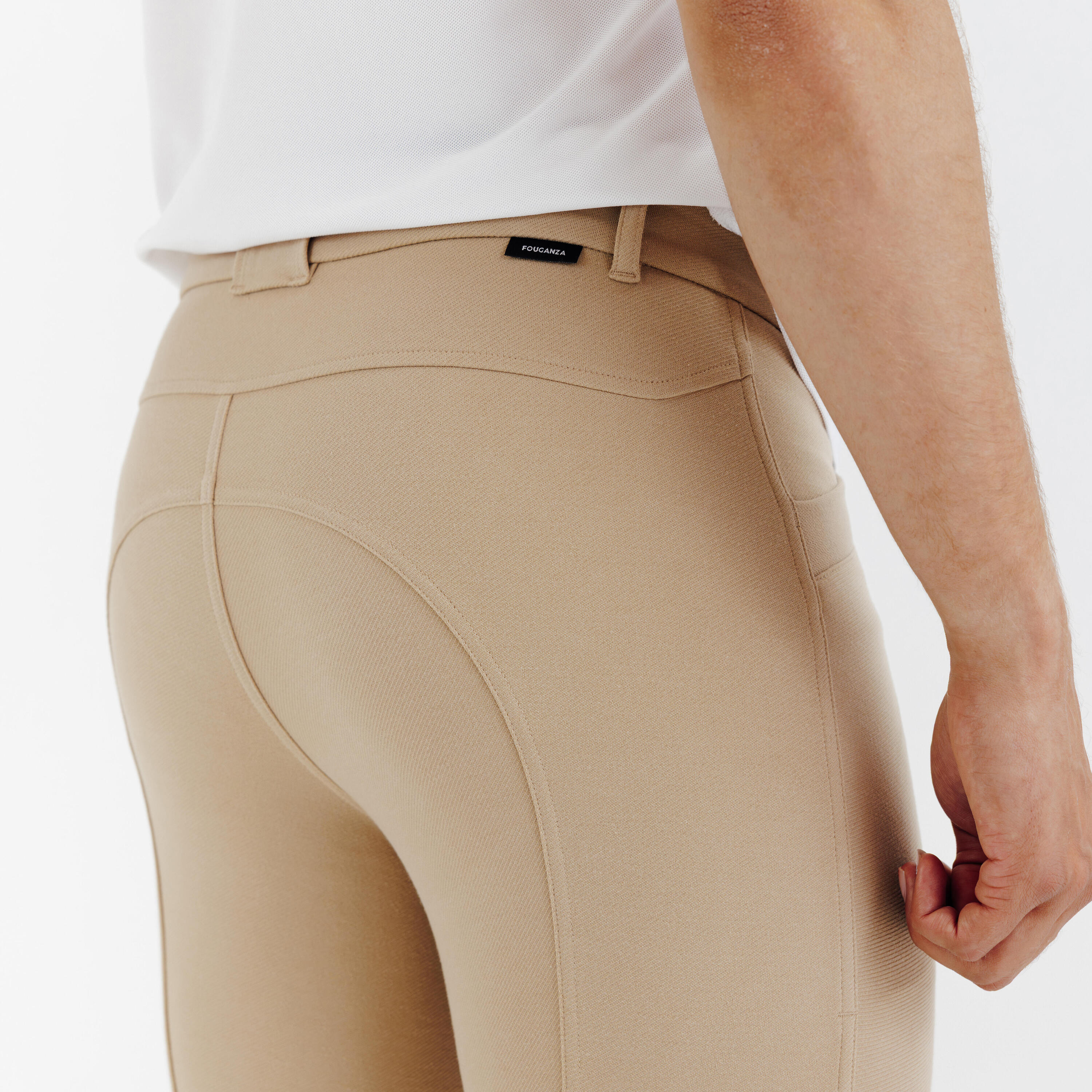 Pantalon Equitation Homme 100 beige 4/6