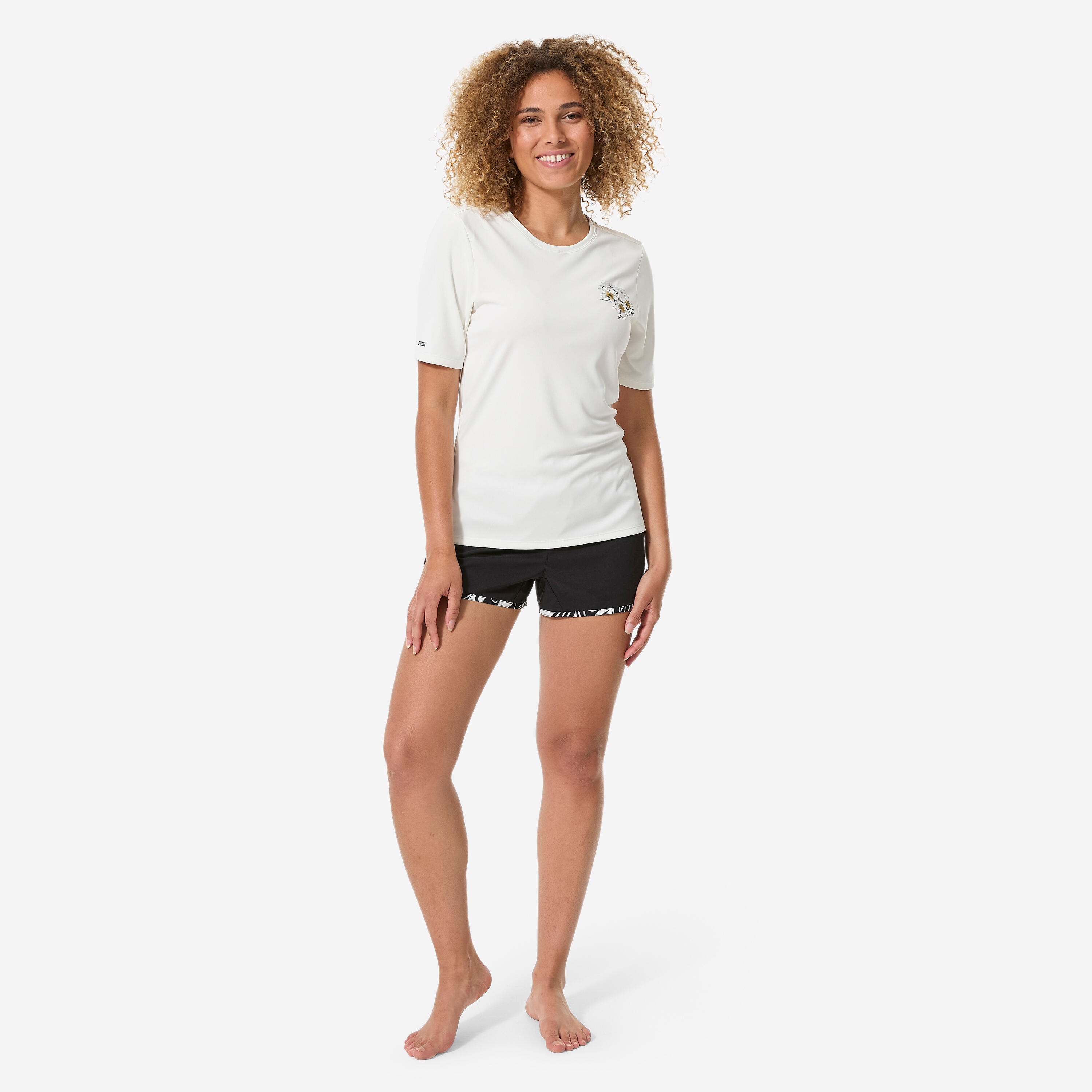 Women’s Short-Sleeved Surfing Rash Guard, Malou 2/8
