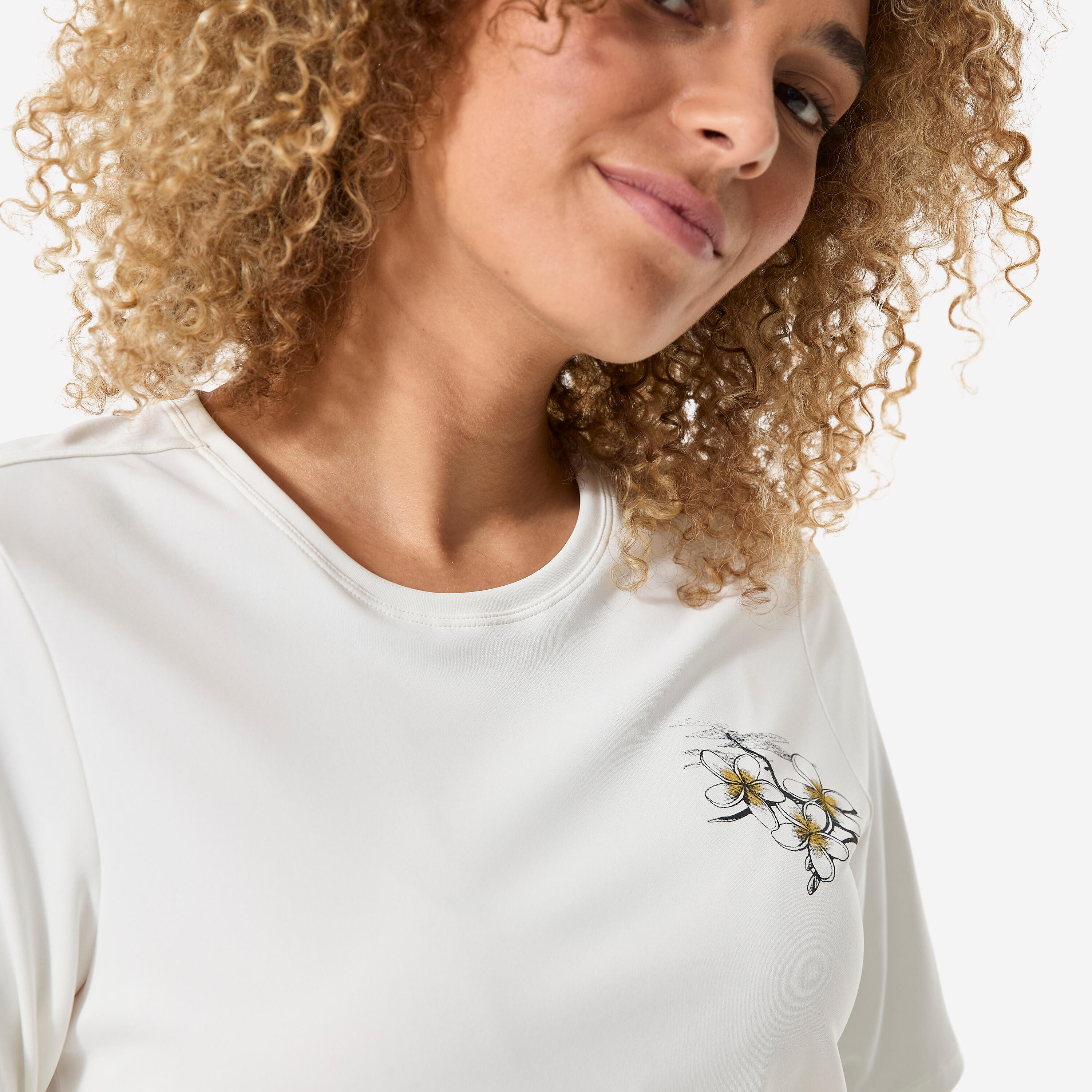 Women’s Short-Sleeved Surfing Rash Guard, Malou 6/8