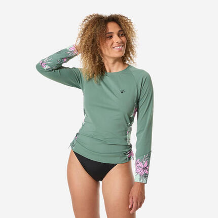 Top anti uv surf manches longues femme, Kanika kaki