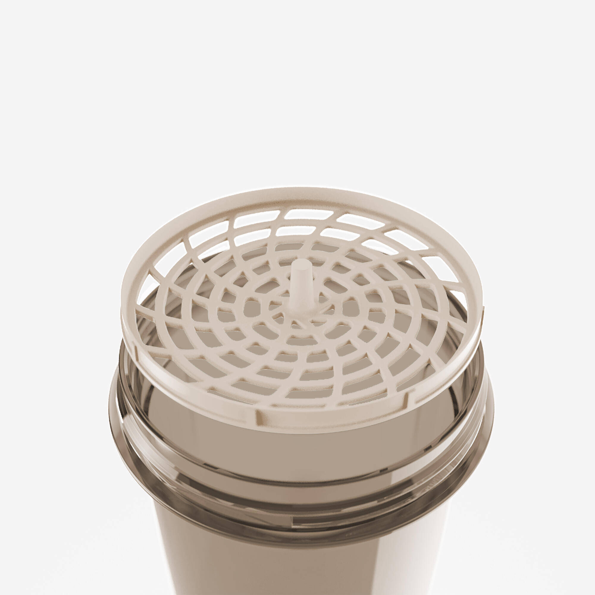 Mini shaker with sieve 300 ml - Beige -  4