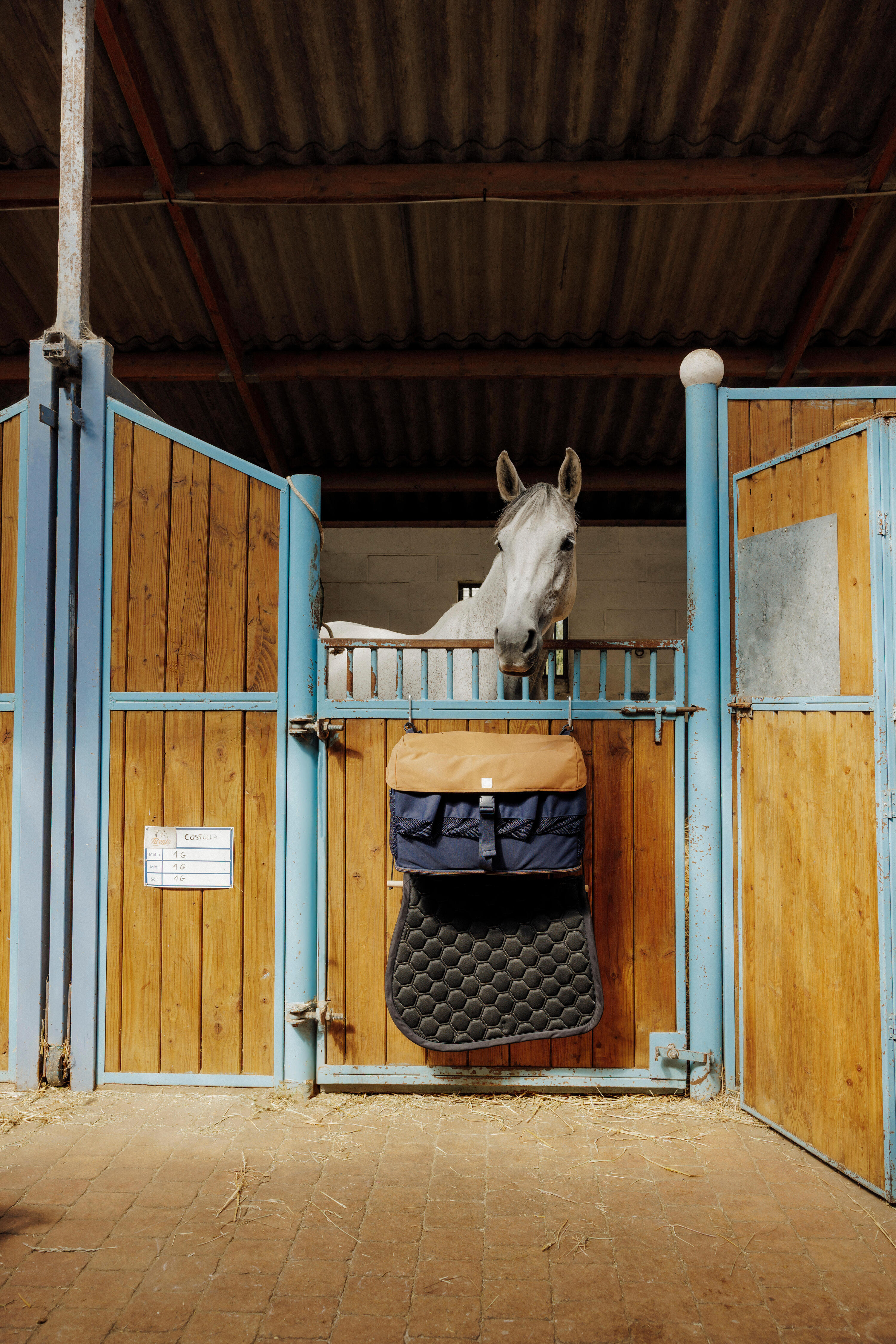 Sac de box équitation cheval et poney - all in marine et marron 9/9