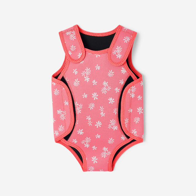 Baby 2 mm neoprene thermal wrap wetsuit, Bodywarm mimi pink