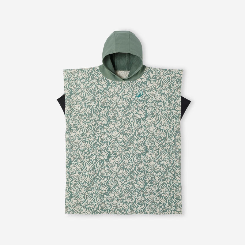 Poncho surf 550 Josh Verde Copii 135-160 cm
